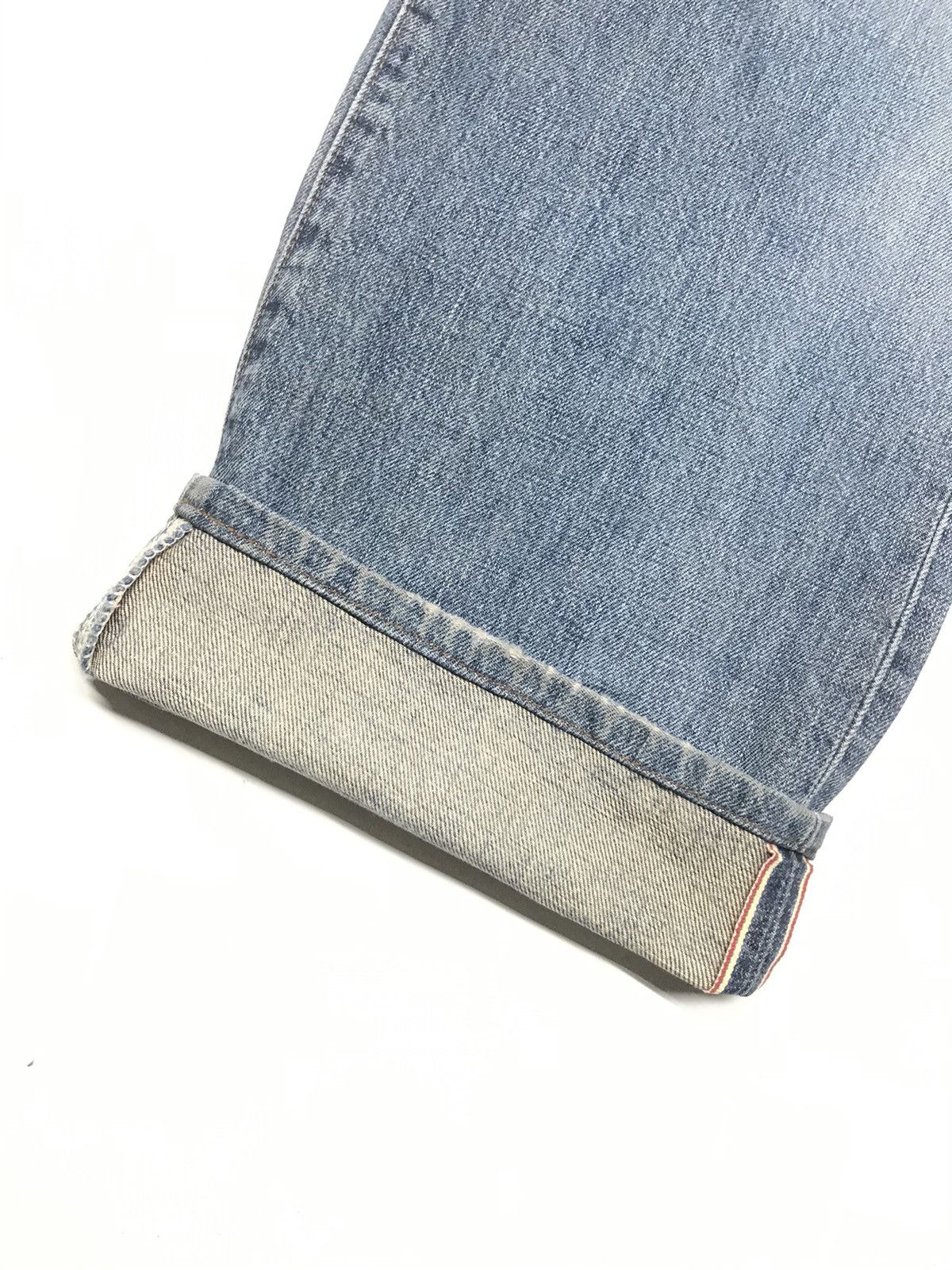 Vintage × Wrangler VINTAGE SELVEDGE WRANGLER BLUE BELL 🔔 DISTRESED BAGGY DENIM Size US 29 - 3 Thumbnail