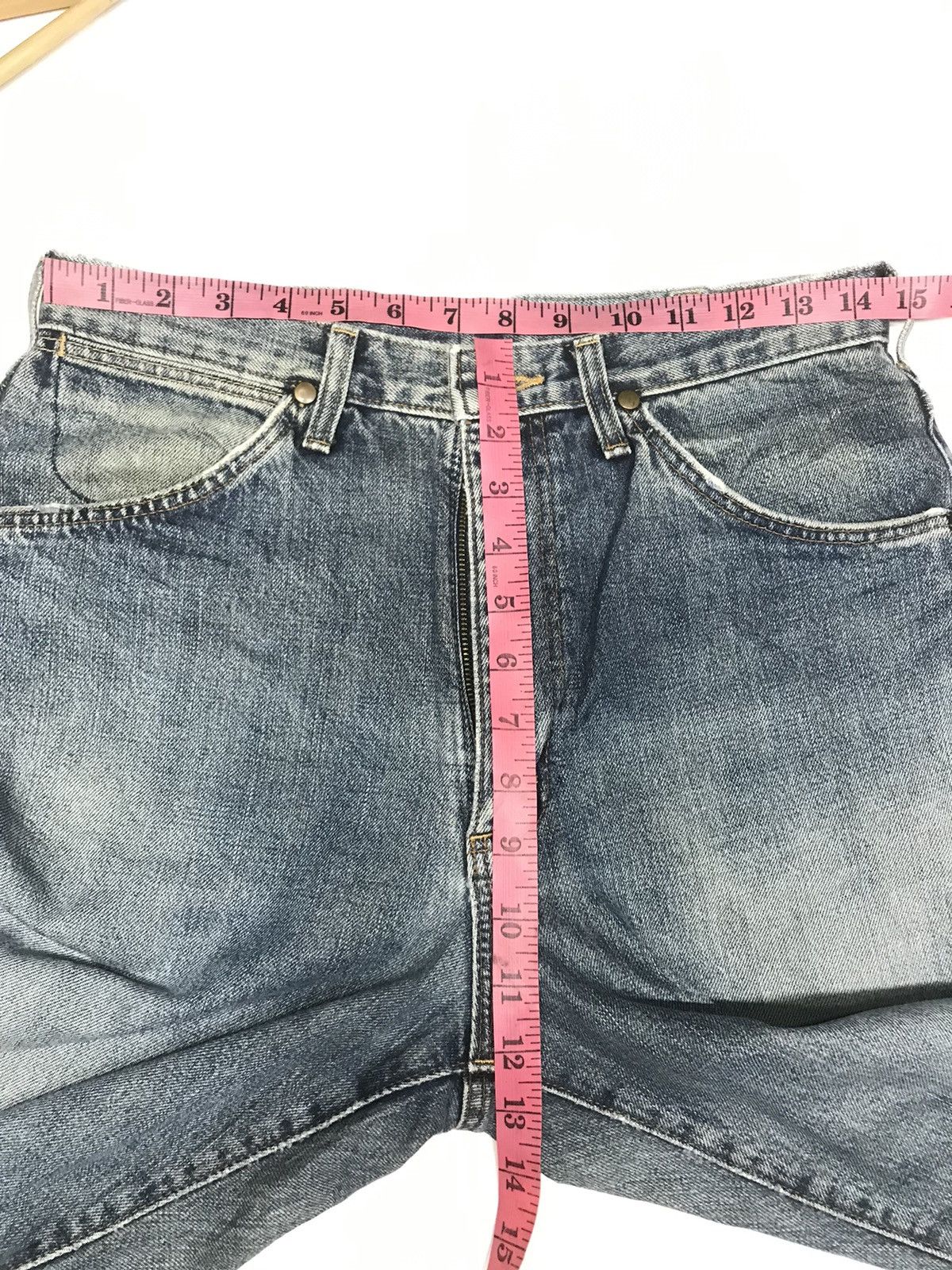 Vintage × Wrangler VINTAGE SELVEDGE WRANGLER BLUE BELL 🔔 DISTRESED BAGGY DENIM Size US 29 - 19 Thumbnail