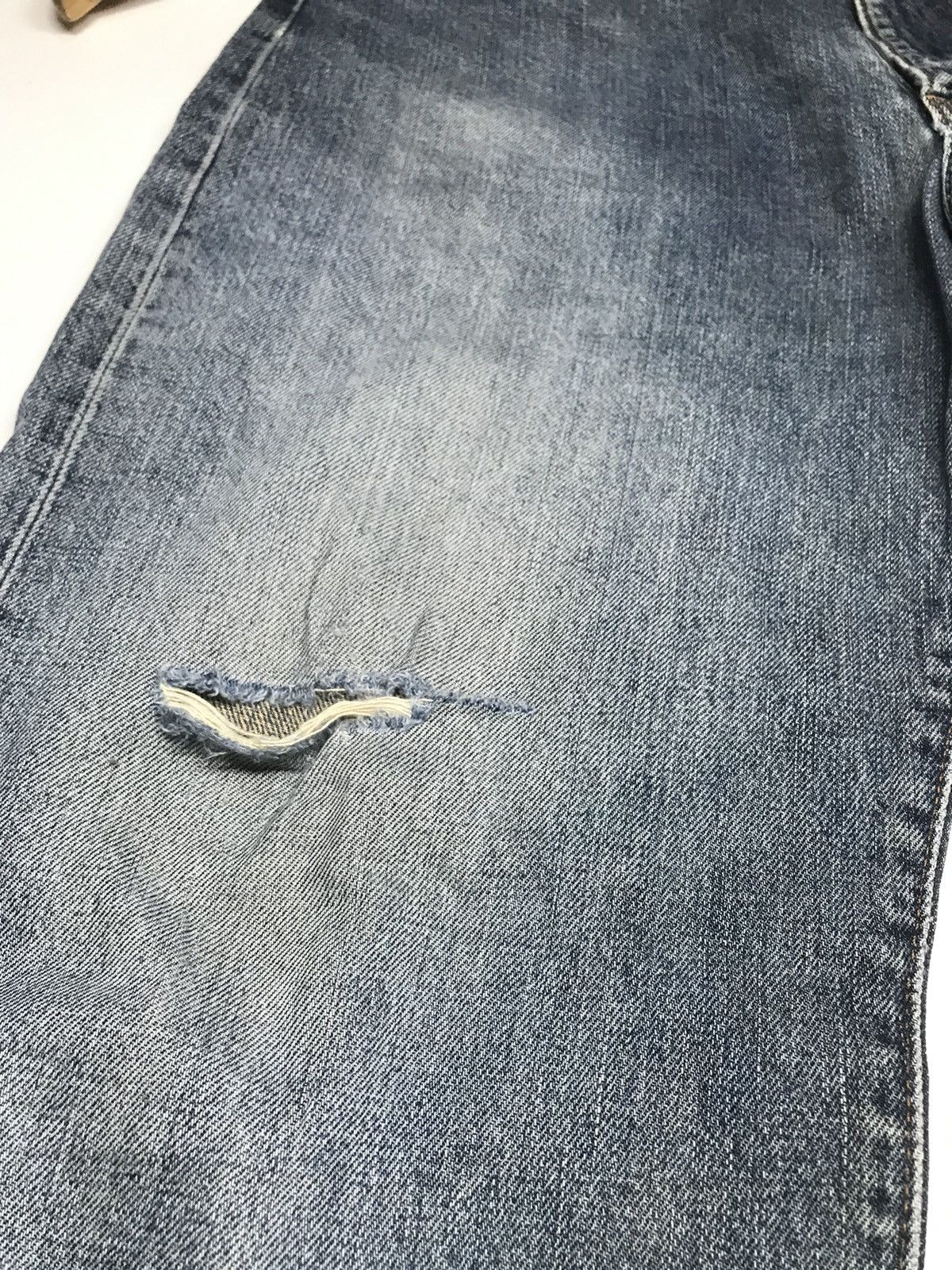 Vintage × Wrangler VINTAGE SELVEDGE WRANGLER BLUE BELL 🔔 DISTRESED BAGGY DENIM Size US 29 - 4 Thumbnail