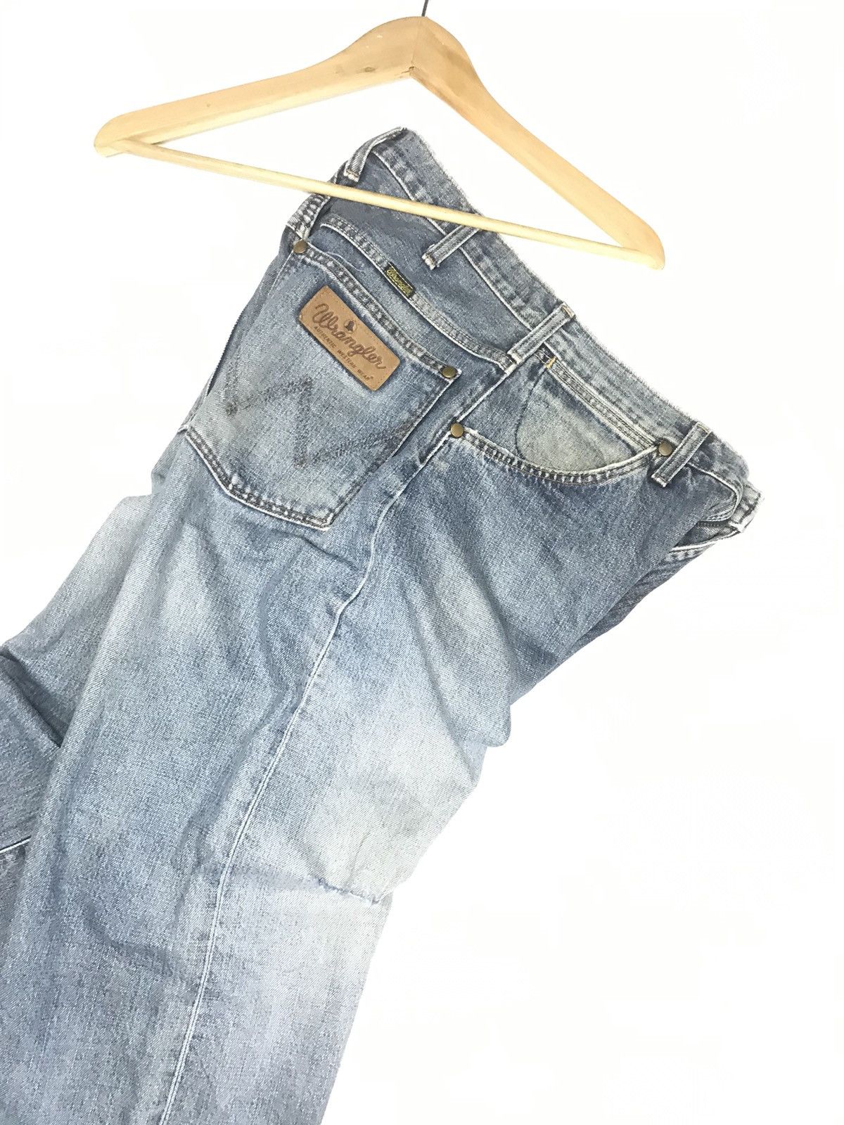Vintage × Wrangler VINTAGE SELVEDGE WRANGLER BLUE BELL 🔔 DISTRESED BAGGY DENIM Size US 29 - 16 Thumbnail