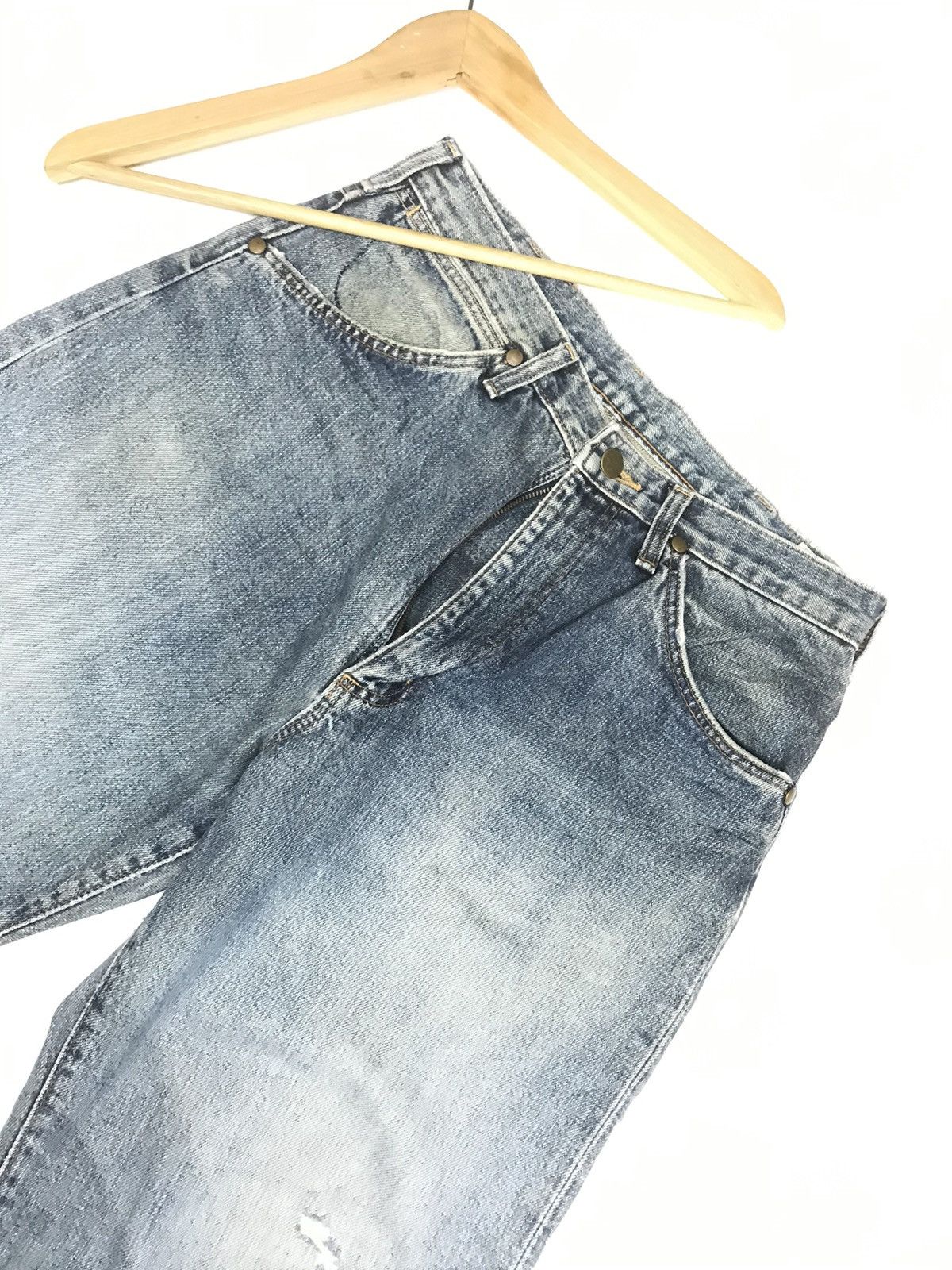 Vintage × Wrangler VINTAGE SELVEDGE WRANGLER BLUE BELL 🔔 DISTRESED BAGGY DENIM Size US 29 - 5 Thumbnail
