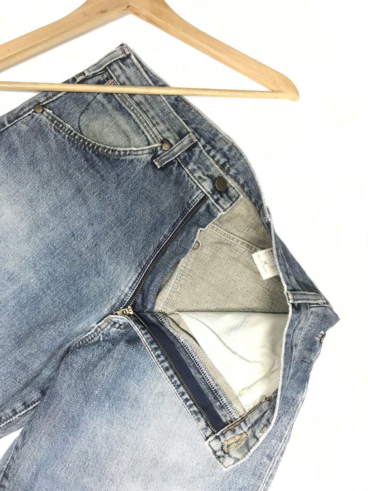 Vintage × Wrangler VINTAGE SELVEDGE WRANGLER BLUE BELL 🔔 DISTRESED BAGGY DENIM Size US 29 - 7 Thumbnail