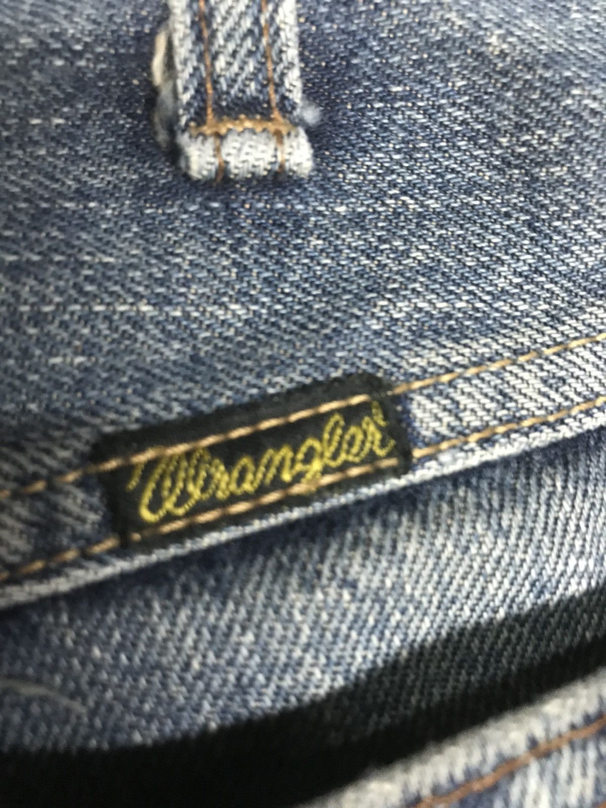 Vintage × Wrangler VINTAGE SELVEDGE WRANGLER BLUE BELL 🔔 DISTRESED BAGGY DENIM Size US 29 - 14 Thumbnail