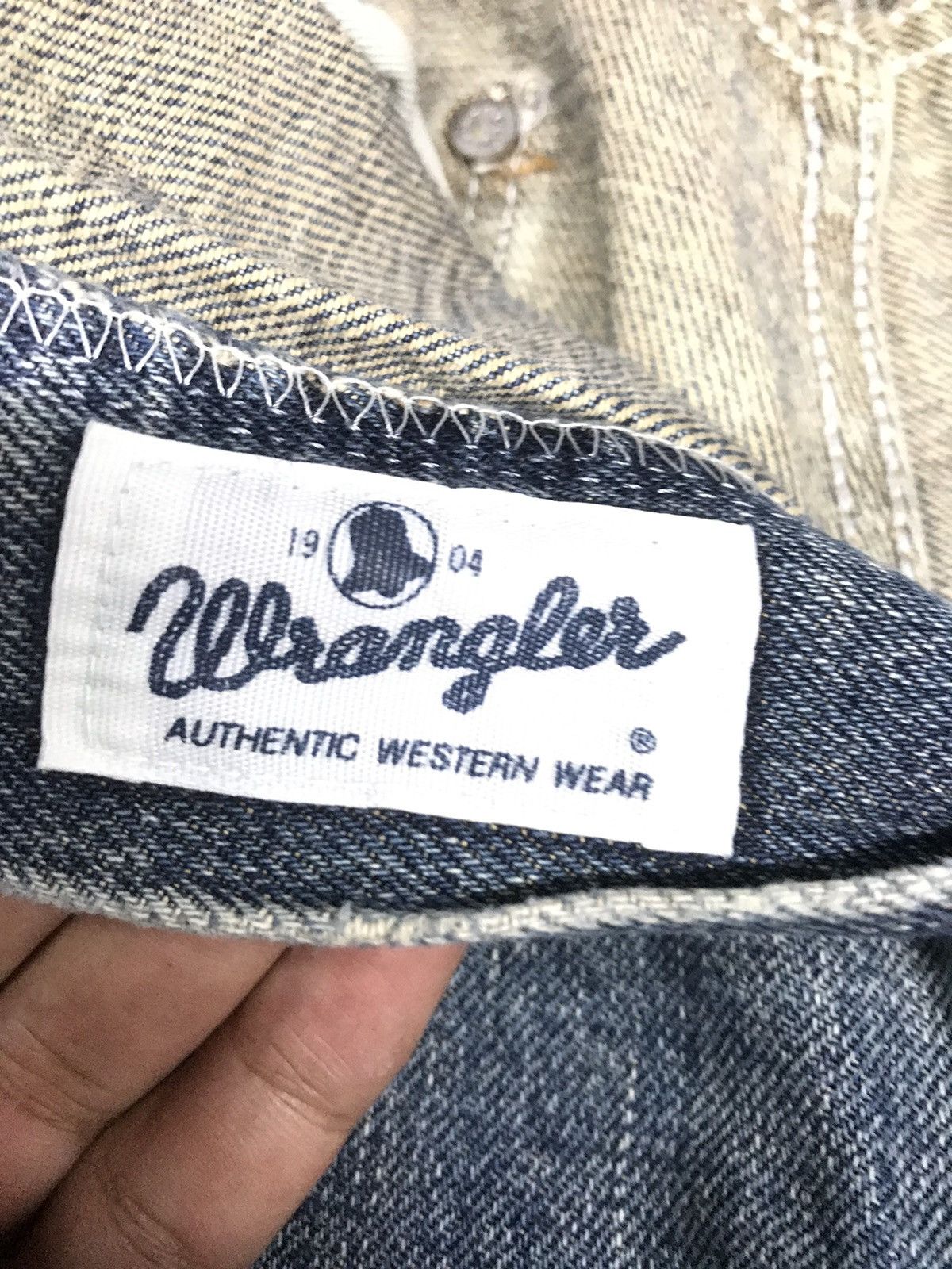 Vintage × Wrangler VINTAGE SELVEDGE WRANGLER BLUE BELL 🔔 DISTRESED BAGGY DENIM Size US 29 - 9 Thumbnail