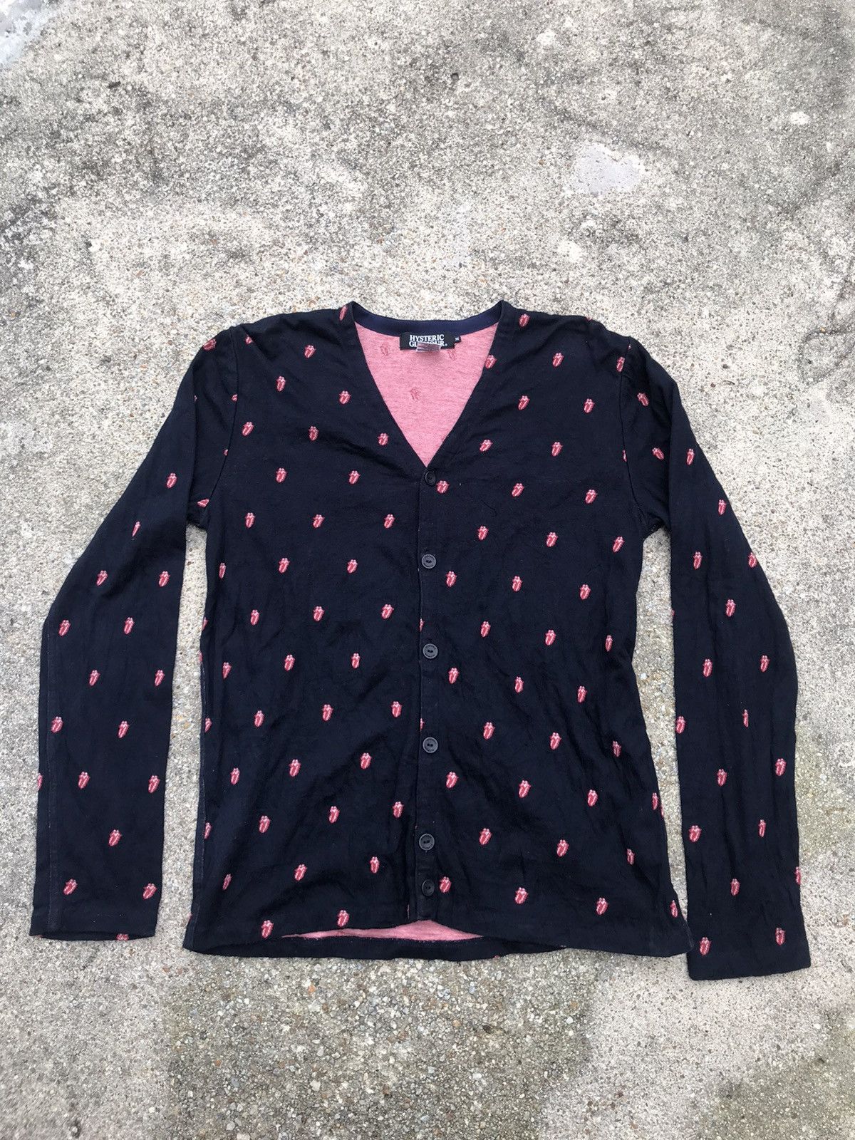 Hysteric Glamour Vintage Hysteric Glamour Rolling Stone Monogram Cardigan Size US M / EU 48-50 / 2 - 1 Thumbnail