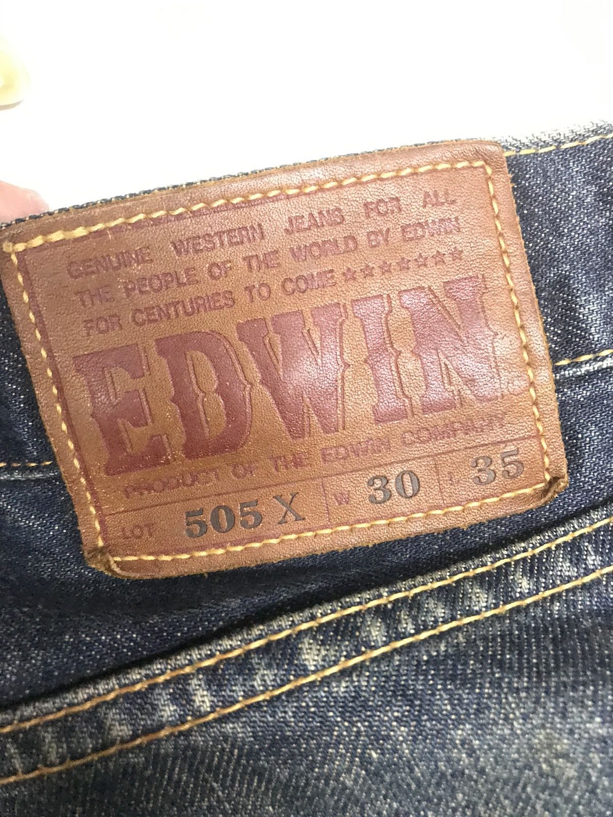 Edwin × Vintage VINTAGE GRUNGE SELVEDGE EDWIN505X DAMAGE DESTROYE RUSTY DENI Size US 29 - 16 Thumbnail