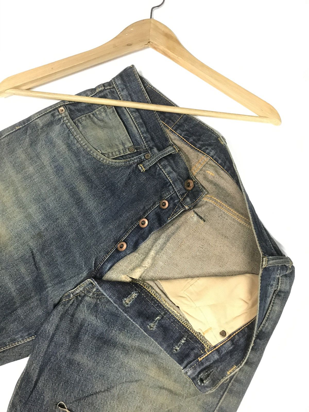 Edwin × Vintage VINTAGE GRUNGE SELVEDGE EDWIN505X DAMAGE DESTROYE RUSTY DENI Size US 29 - 8 Thumbnail