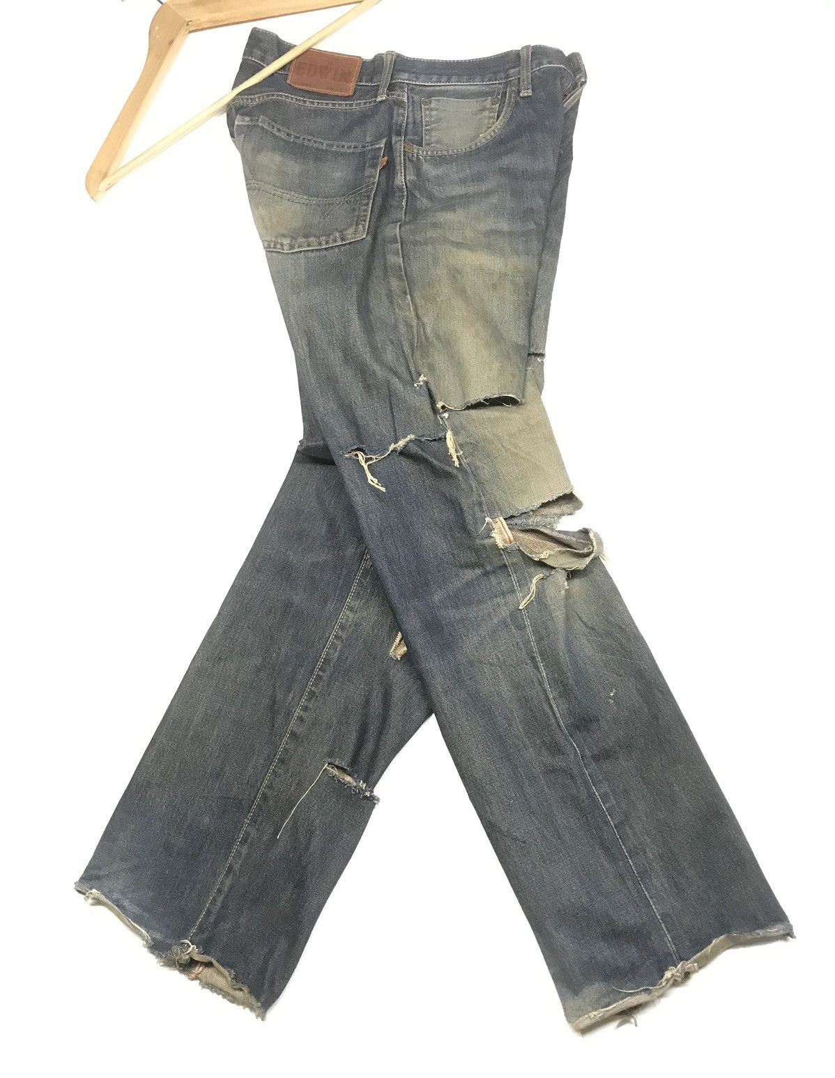 Edwin × Vintage VINTAGE GRUNGE SELVEDGE EDWIN505X DAMAGE DESTROYE RUSTY DENI Size US 29 - 18 Thumbnail