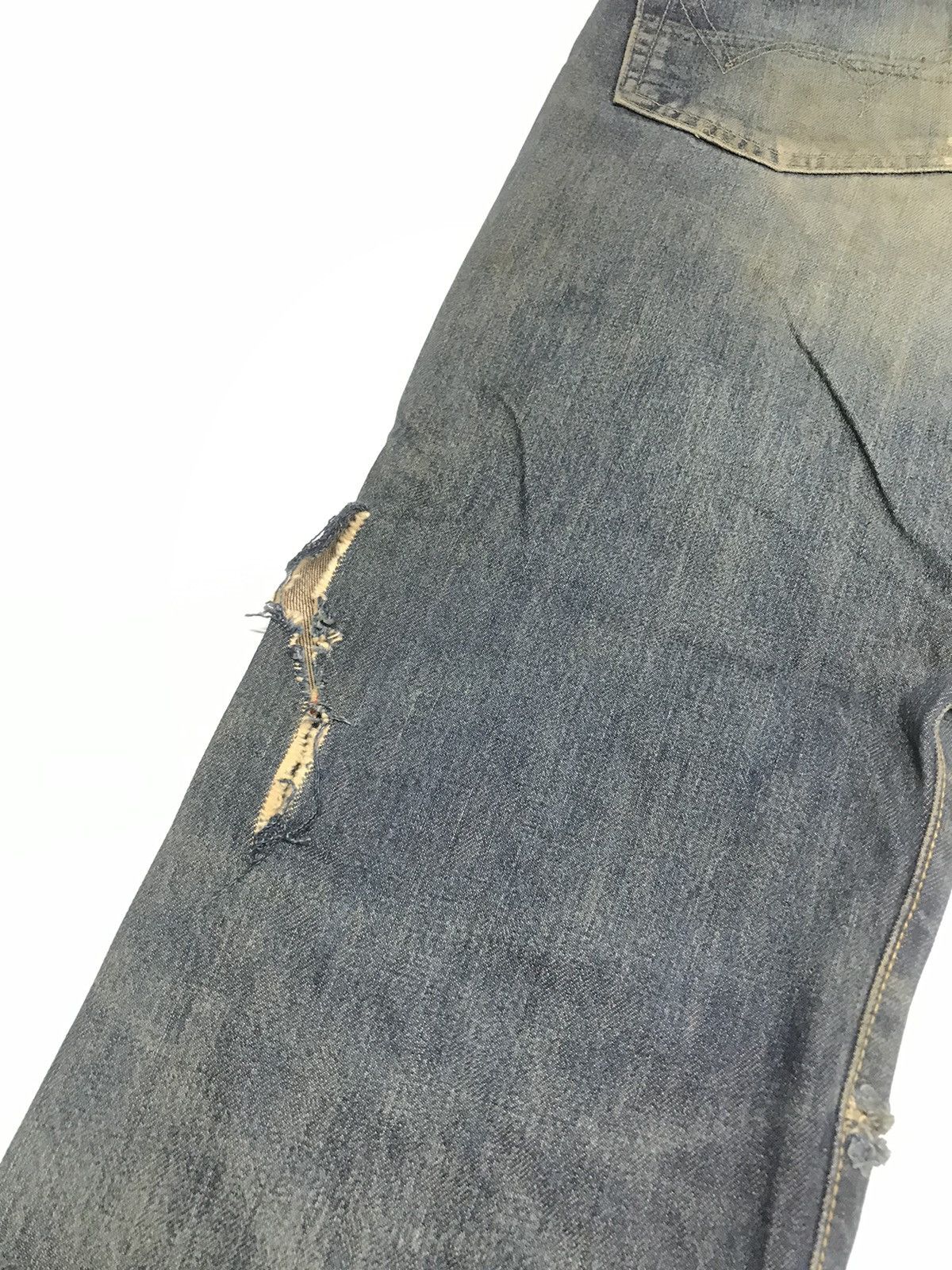 Edwin × Vintage VINTAGE GRUNGE SELVEDGE EDWIN505X DAMAGE DESTROYE RUSTY DENI Size US 29 - 13 Thumbnail