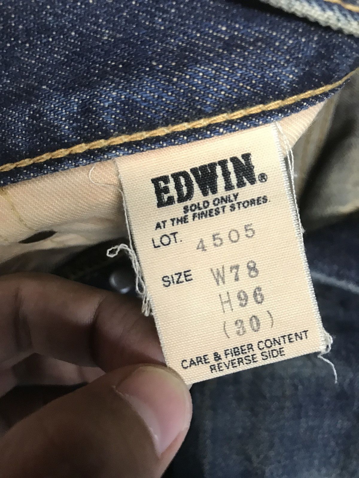 Edwin × Vintage VINTAGE GRUNGE SELVEDGE EDWIN505X DAMAGE DESTROYE RUSTY DENI Size US 29 - 9 Thumbnail
