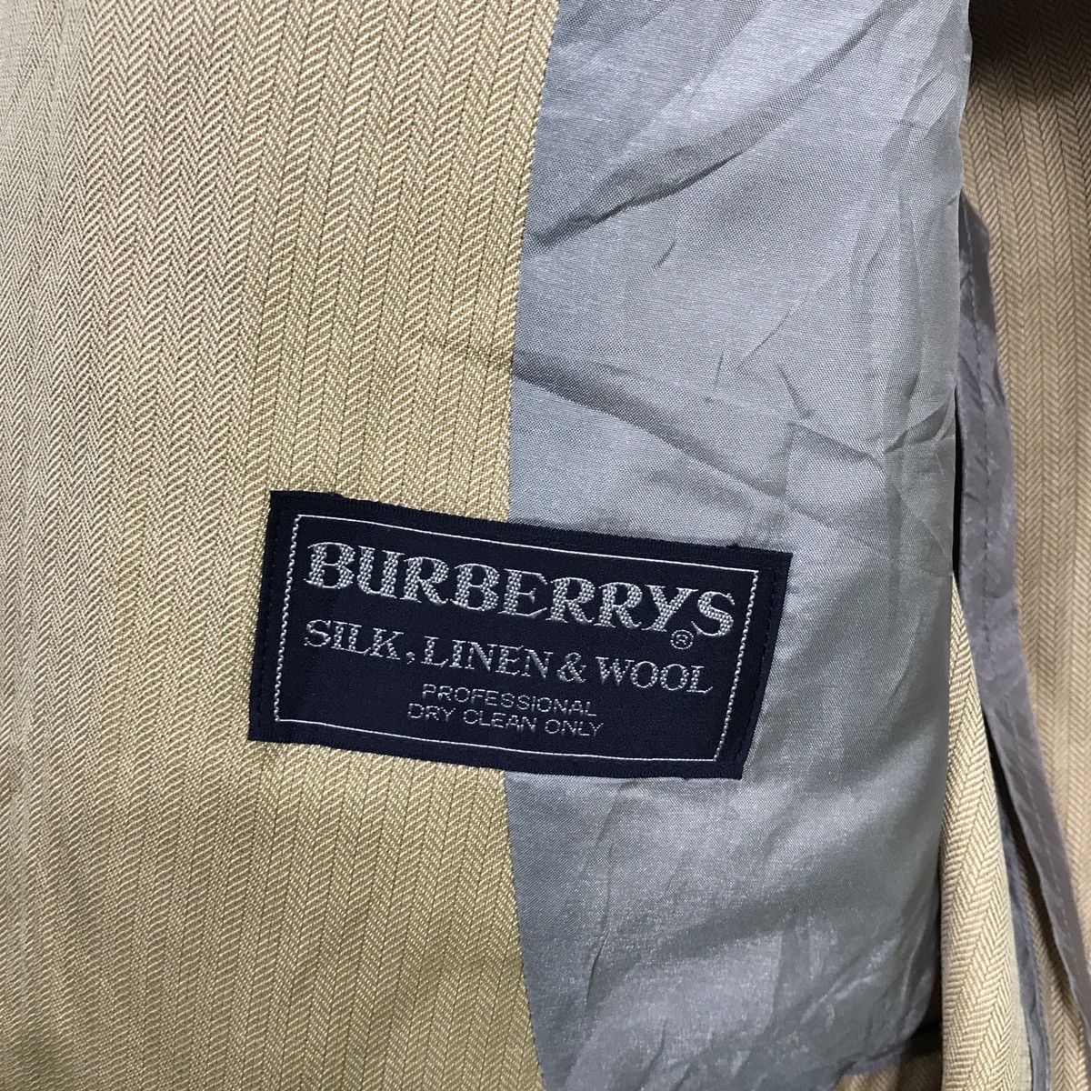 Burberry BURBERRY SILK LINEN WOOL BLAZER JACKET Size US L / EU 52-54 / 3 - 9 Thumbnail