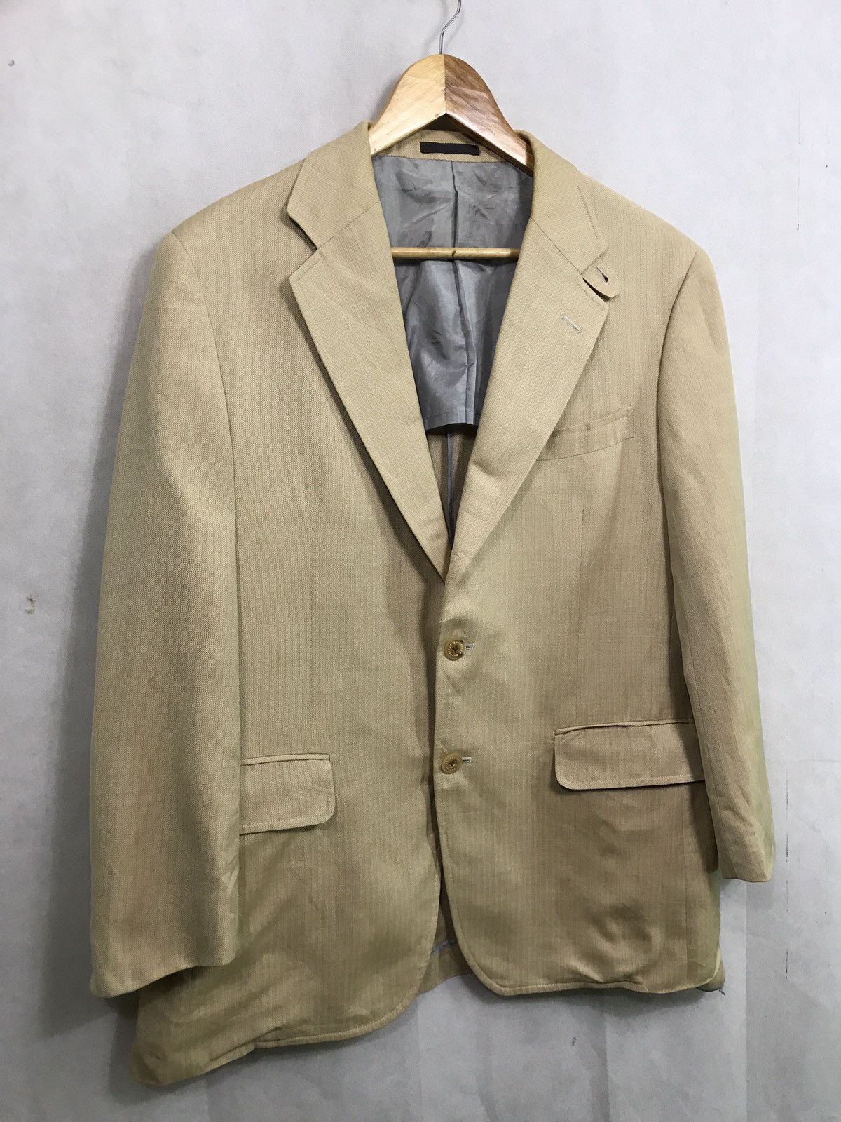 Burberry BURBERRY SILK LINEN WOOL BLAZER JACKET Size US L / EU 52-54 / 3 - 4 Thumbnail
