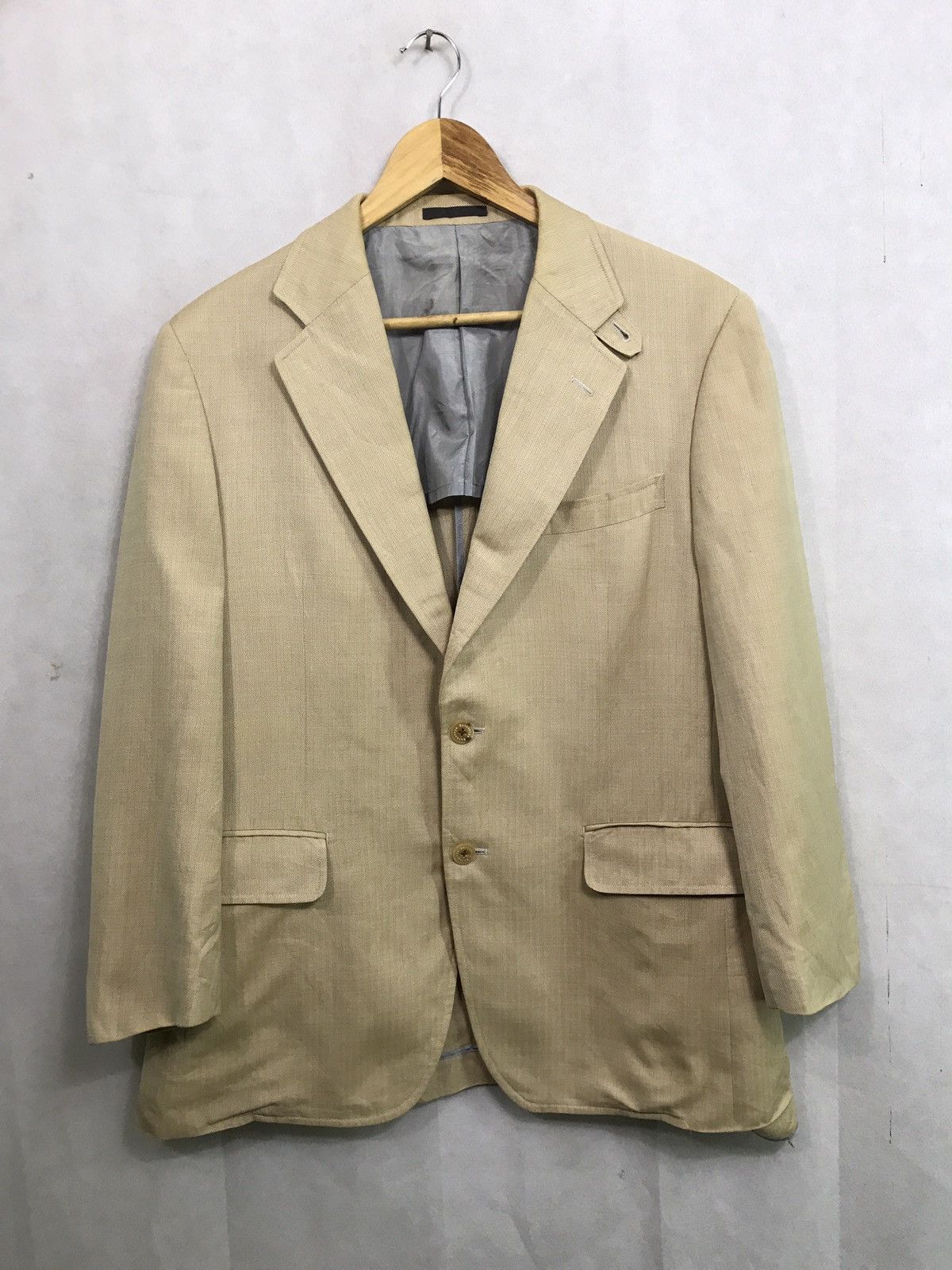 Burberry BURBERRY SILK LINEN WOOL BLAZER JACKET Size US L / EU 52-54 / 3 - 2 Thumbnail