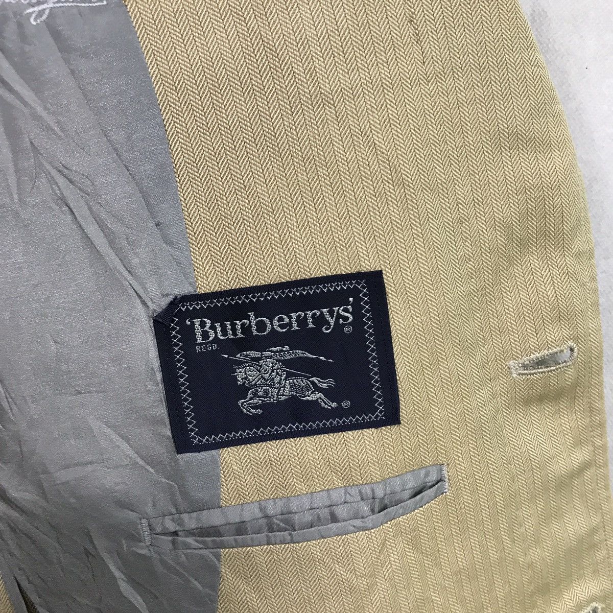 Burberry BURBERRY SILK LINEN WOOL BLAZER JACKET Size US L / EU 52-54 / 3 - 8 Thumbnail