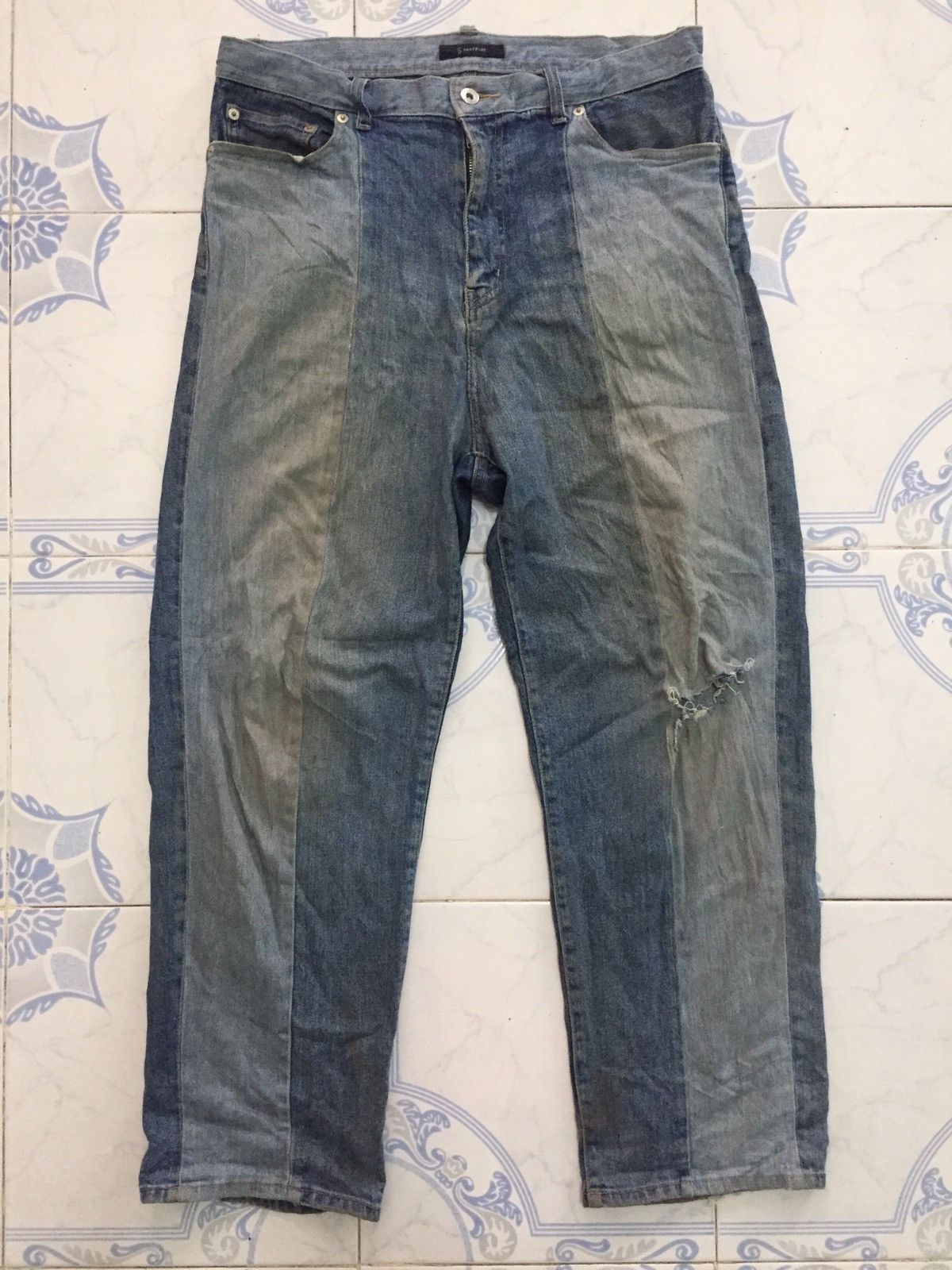 Japanese Brand Rageblue Block Patch Style Denim Jeans Pant Size US 34 / EU 50 - 1 Thumbnail