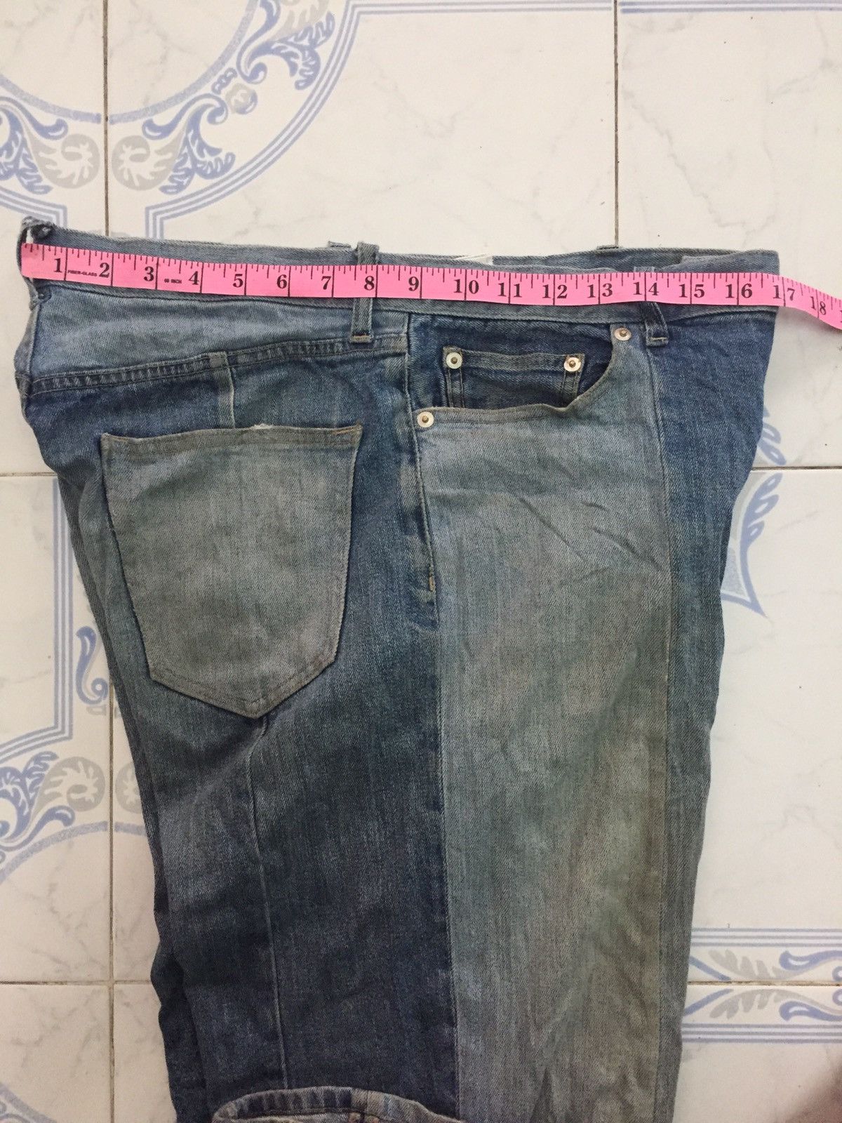 Japanese Brand Rageblue Block Patch Style Denim Jeans Pant Size US 34 / EU 50 - 15 Thumbnail