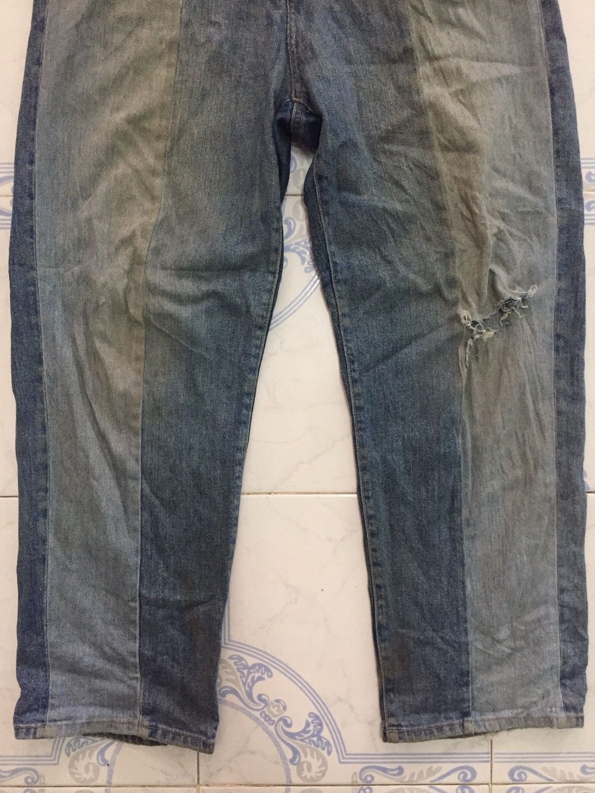 Japanese Brand Rageblue Block Patch Style Denim Jeans Pant Size US 34 / EU 50 - 2 Thumbnail
