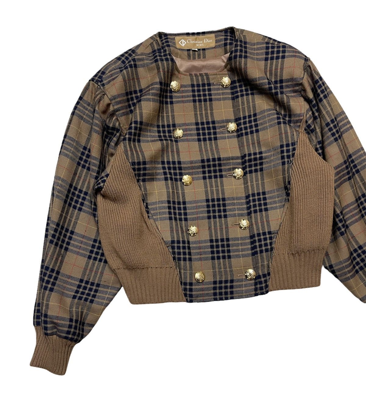 Christian Dior Monsieur Christian Dior Tartan Cropped Luxury Jacket Size US M / EU 48-50 / 2 - 9 Thumbnail