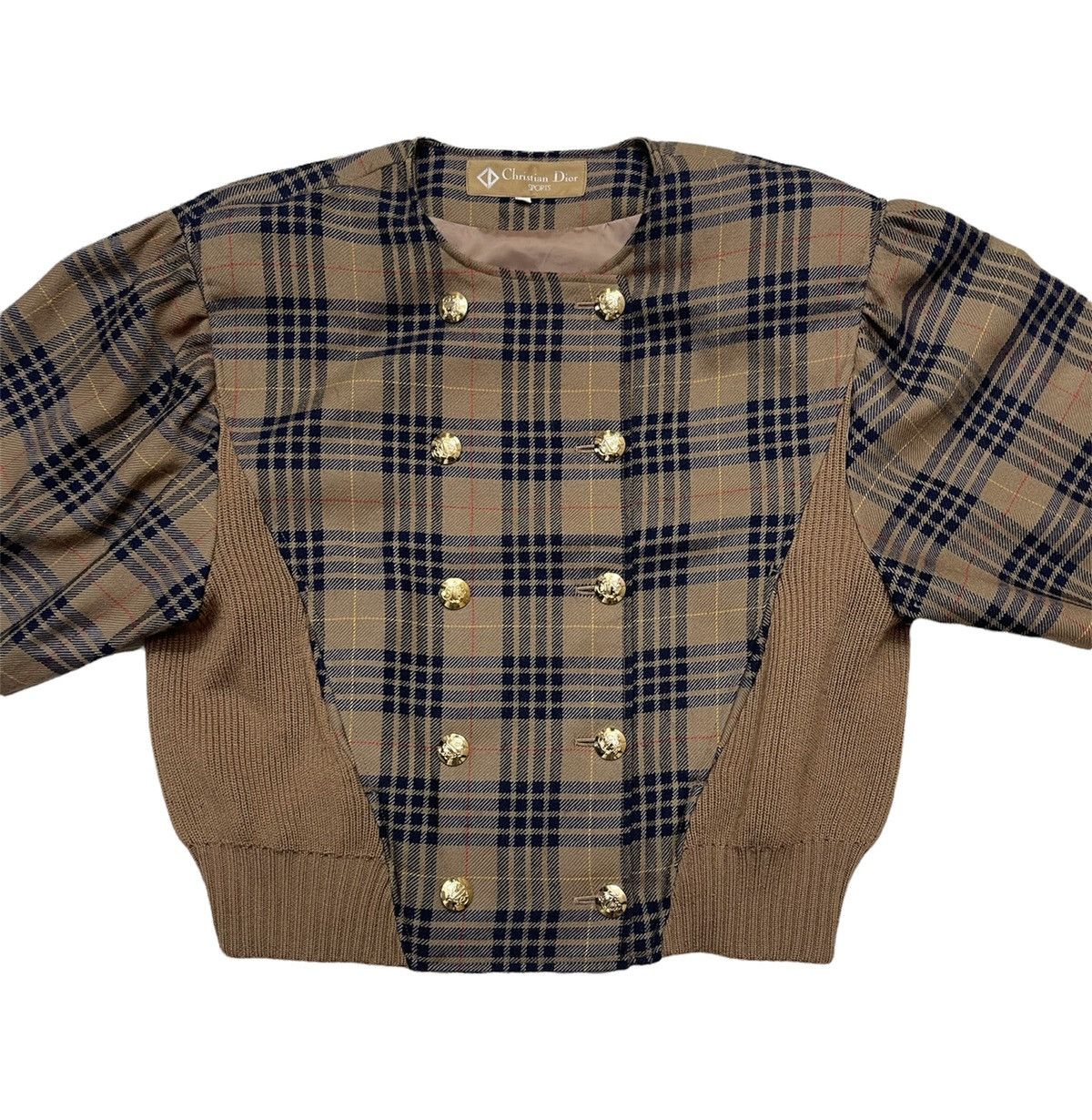 Christian Dior Monsieur Christian Dior Tartan Cropped Luxury Jacket Size US M / EU 48-50 / 2 - 7 Thumbnail