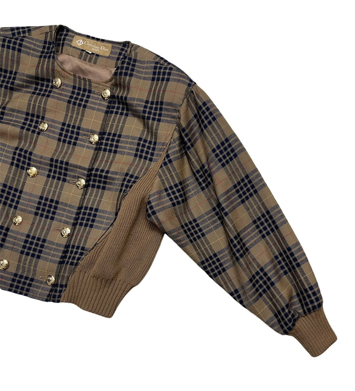 Christian Dior Monsieur Christian Dior Tartan Cropped Luxury Jacket Size US M / EU 48-50 / 2 - 10 Thumbnail