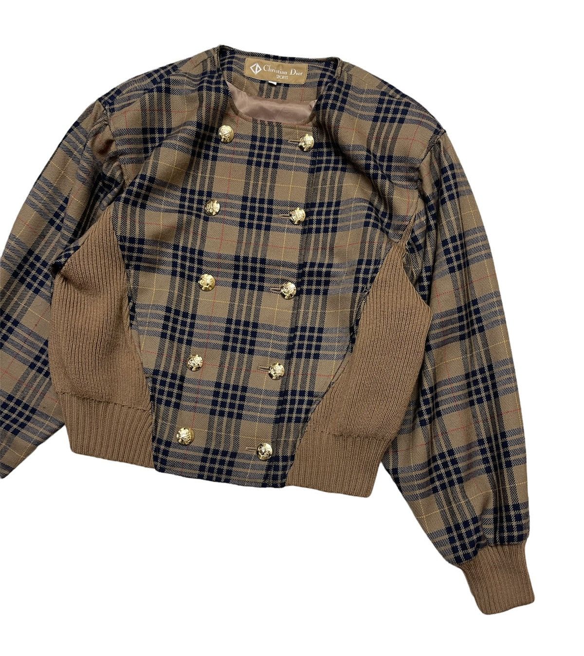 Christian Dior Monsieur Christian Dior Tartan Cropped Luxury Jacket Size US M / EU 48-50 / 2 - 6 Thumbnail