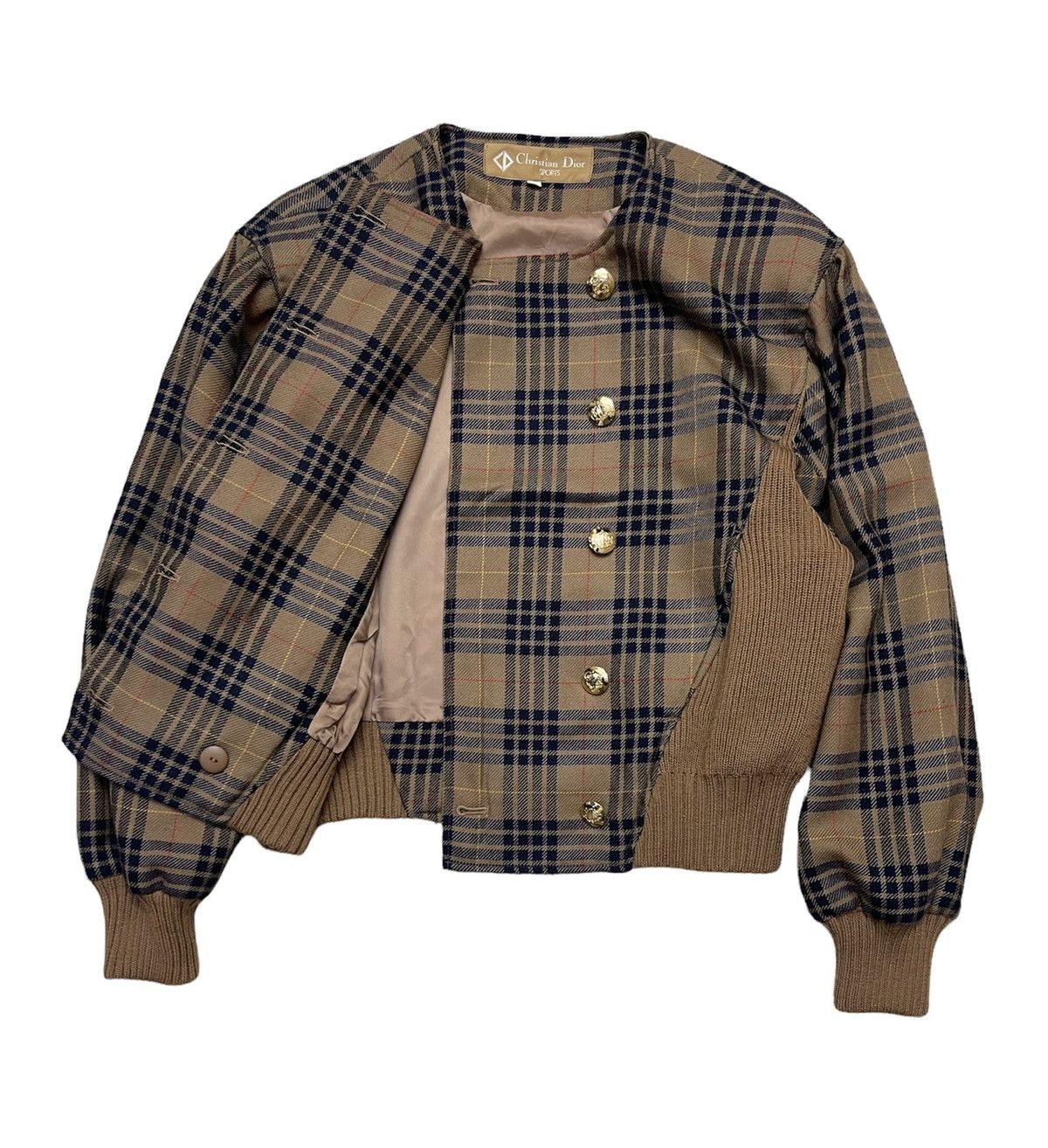 Christian Dior Monsieur Christian Dior Tartan Cropped Luxury Jacket Size US M / EU 48-50 / 2 - 4 Thumbnail