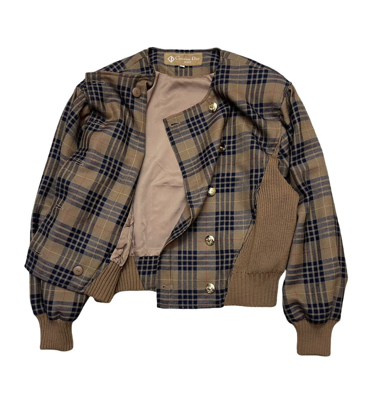 Christian Dior Monsieur Christian Dior Tartan Cropped Luxury Jacket Size US M / EU 48-50 / 2 - 3 Thumbnail