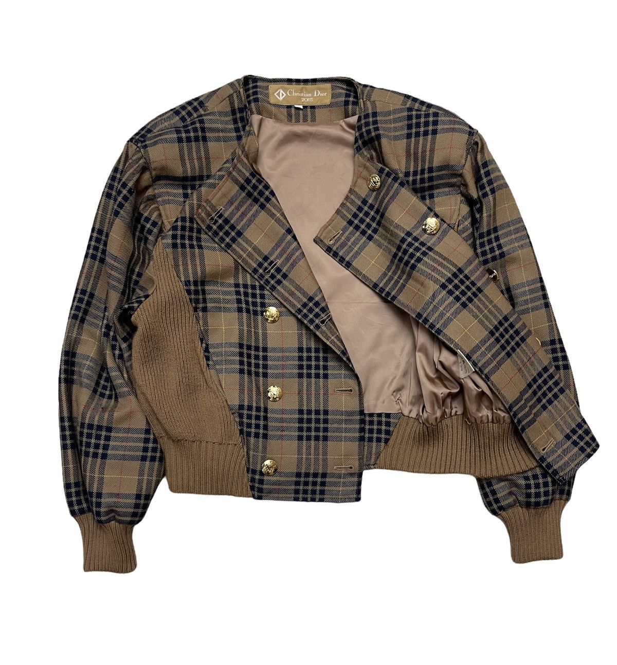 Christian Dior Monsieur Christian Dior Tartan Cropped Luxury Jacket Size US M / EU 48-50 / 2 - 2 Thumbnail