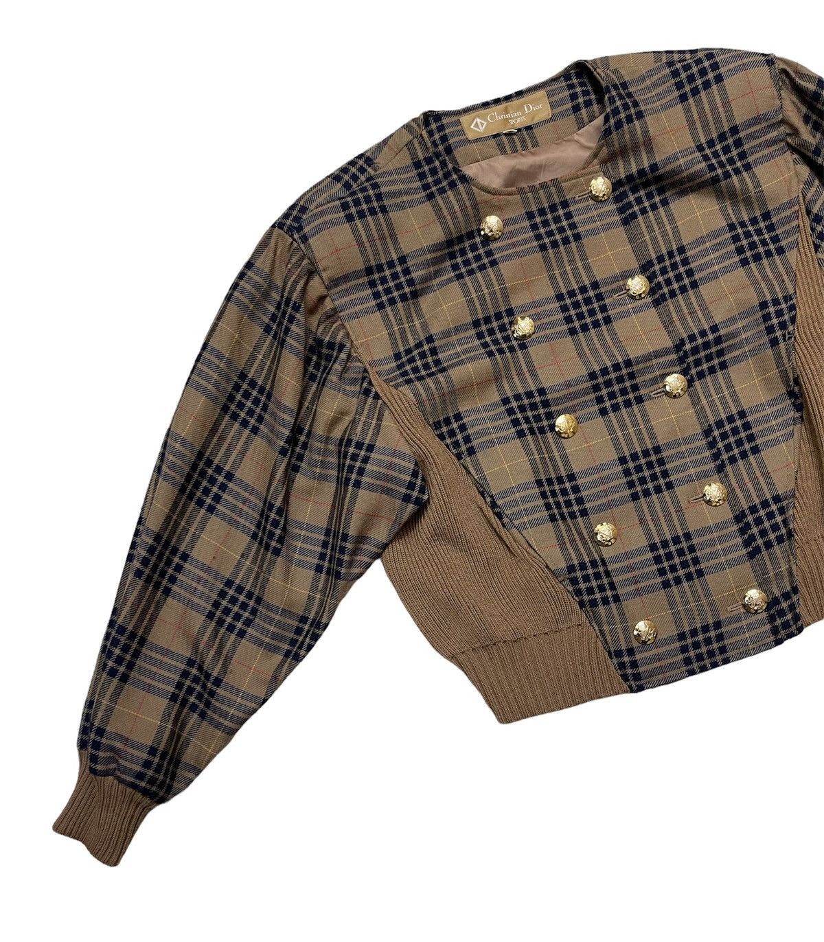 Christian Dior Monsieur Christian Dior Tartan Cropped Luxury Jacket Size US M / EU 48-50 / 2 - 11 Thumbnail