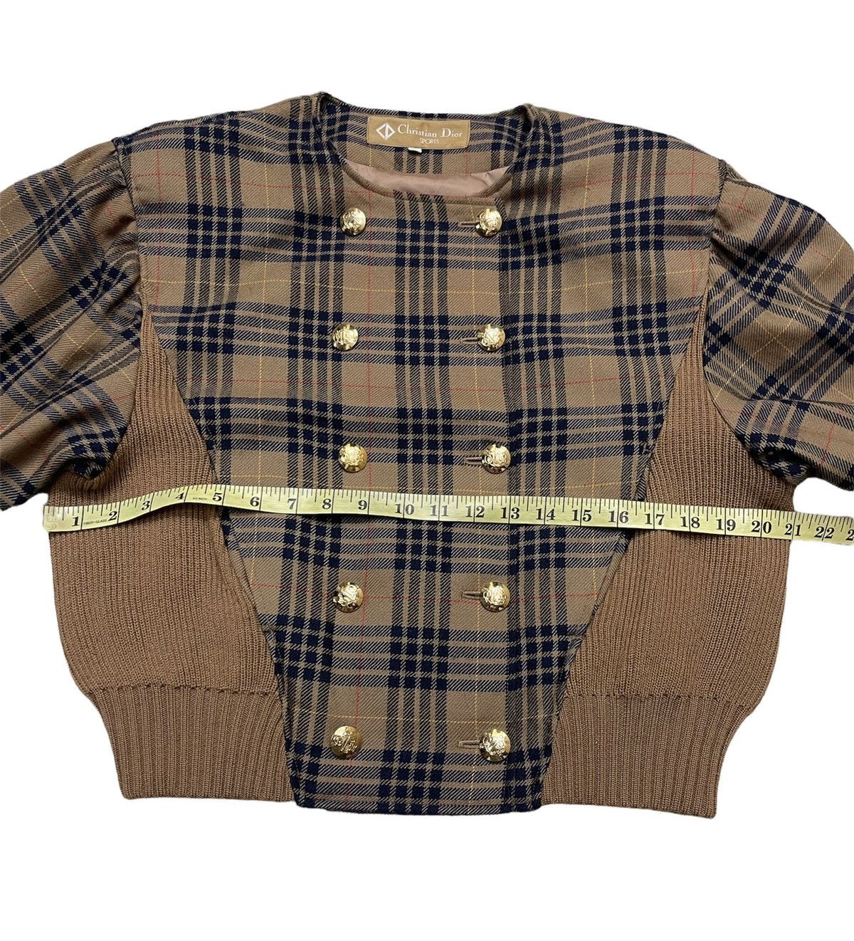 Christian Dior Monsieur Christian Dior Tartan Cropped Luxury Jacket Size US M / EU 48-50 / 2 - 16 Thumbnail