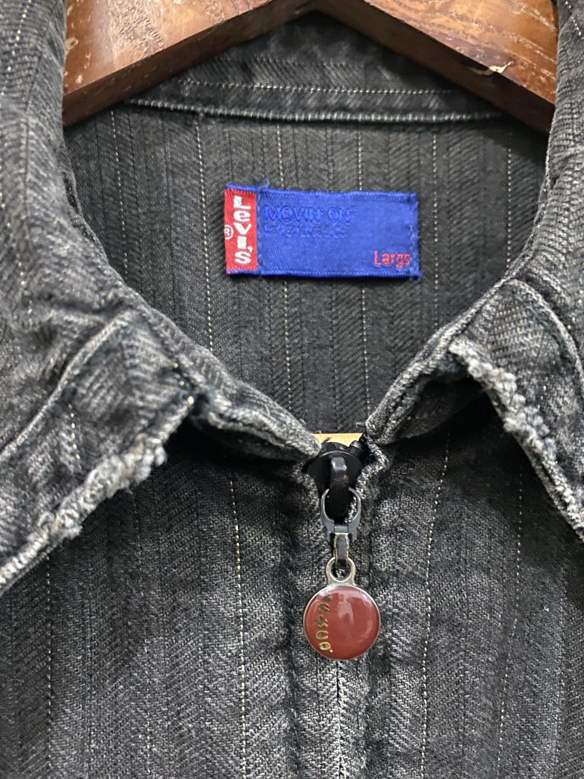 Levi's Vintage Levi’s Black Denim Zipper Jacket Size US L / EU 52-54 / 3 - 10 Thumbnail
