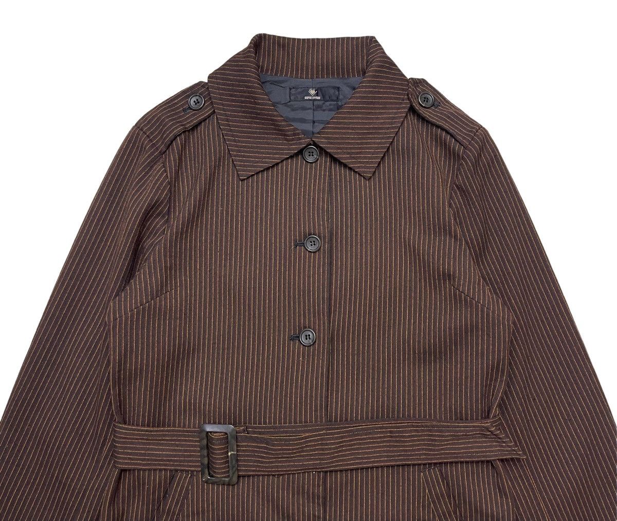 Japanese Brand Super Lovers Stripes Coats Jacket Size S / US 4 / IT 40 - 4 Thumbnail
