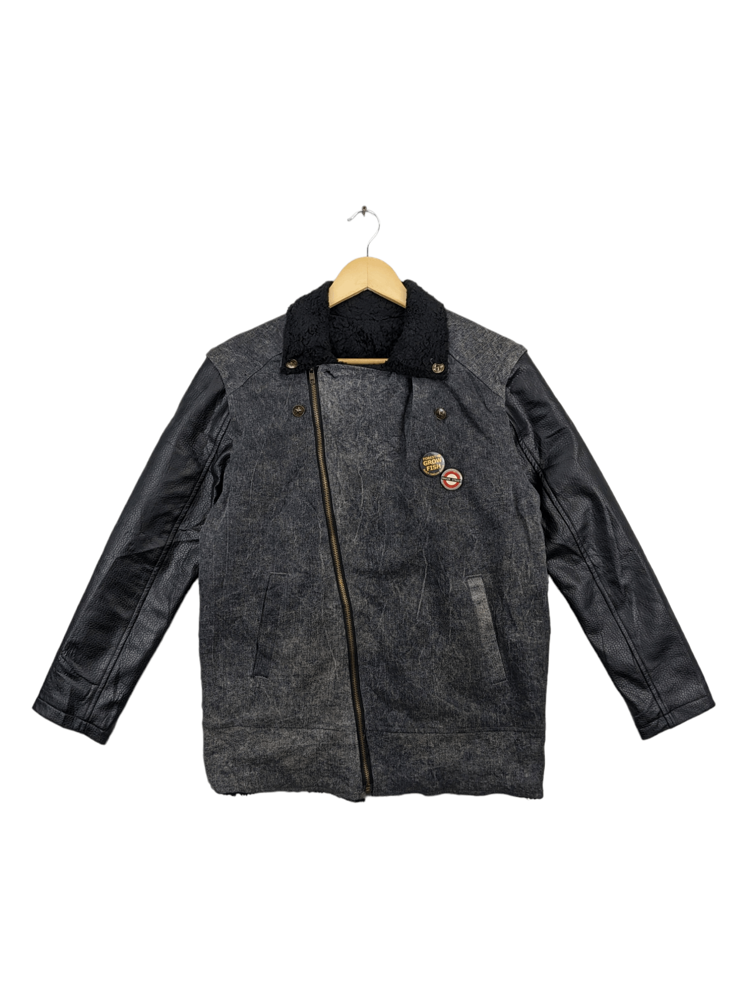 Vintage Bondage Jacket Double Collar Sleeve Leather