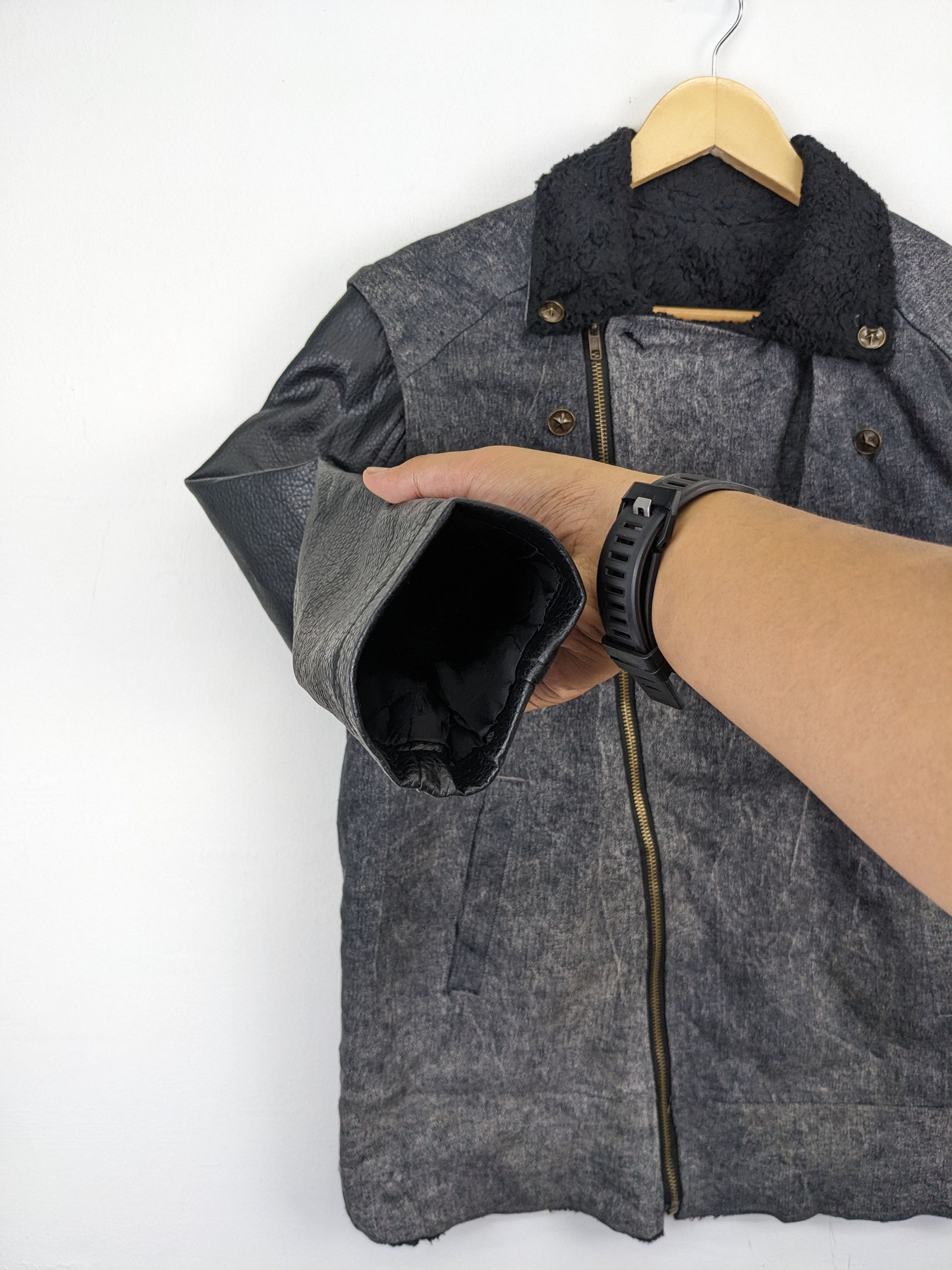14th Addiction × Japanese Brand Vintage Bondage Jacket Double Collar Sleeve Leather Size US M / EU 48-50 / 2 - 7 Thumbnail