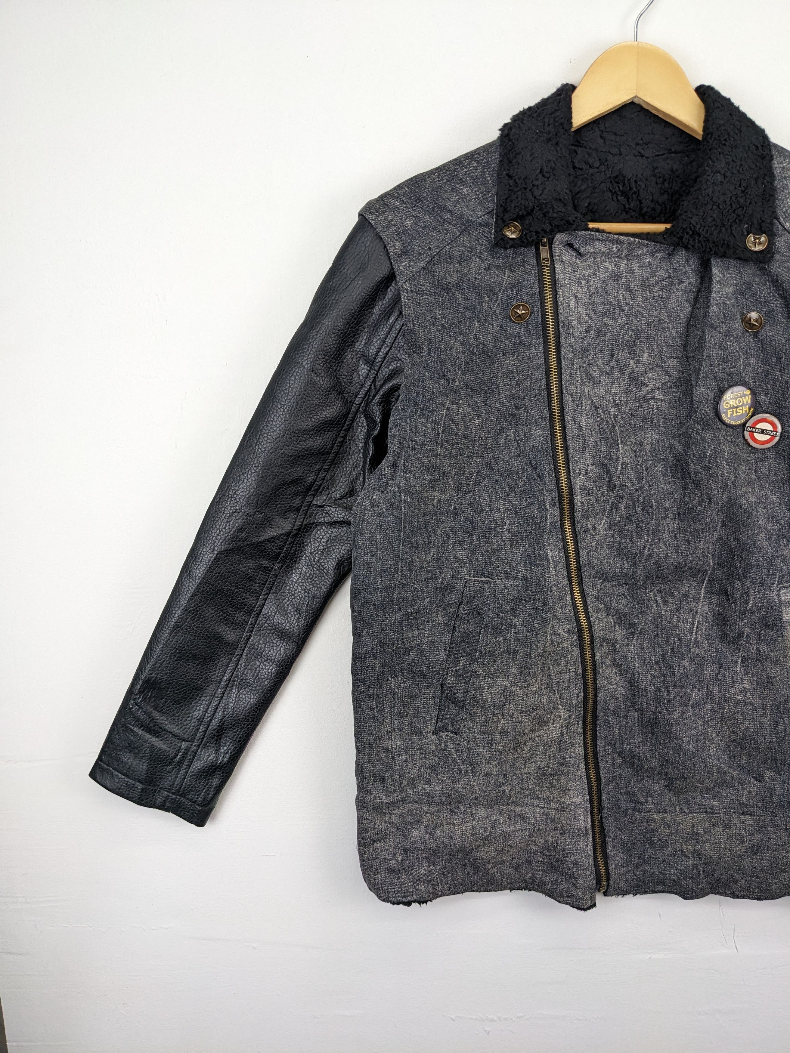14th Addiction × Japanese Brand Vintage Bondage Jacket Double Collar Sleeve Leather Size US M / EU 48-50 / 2 - 6 Thumbnail