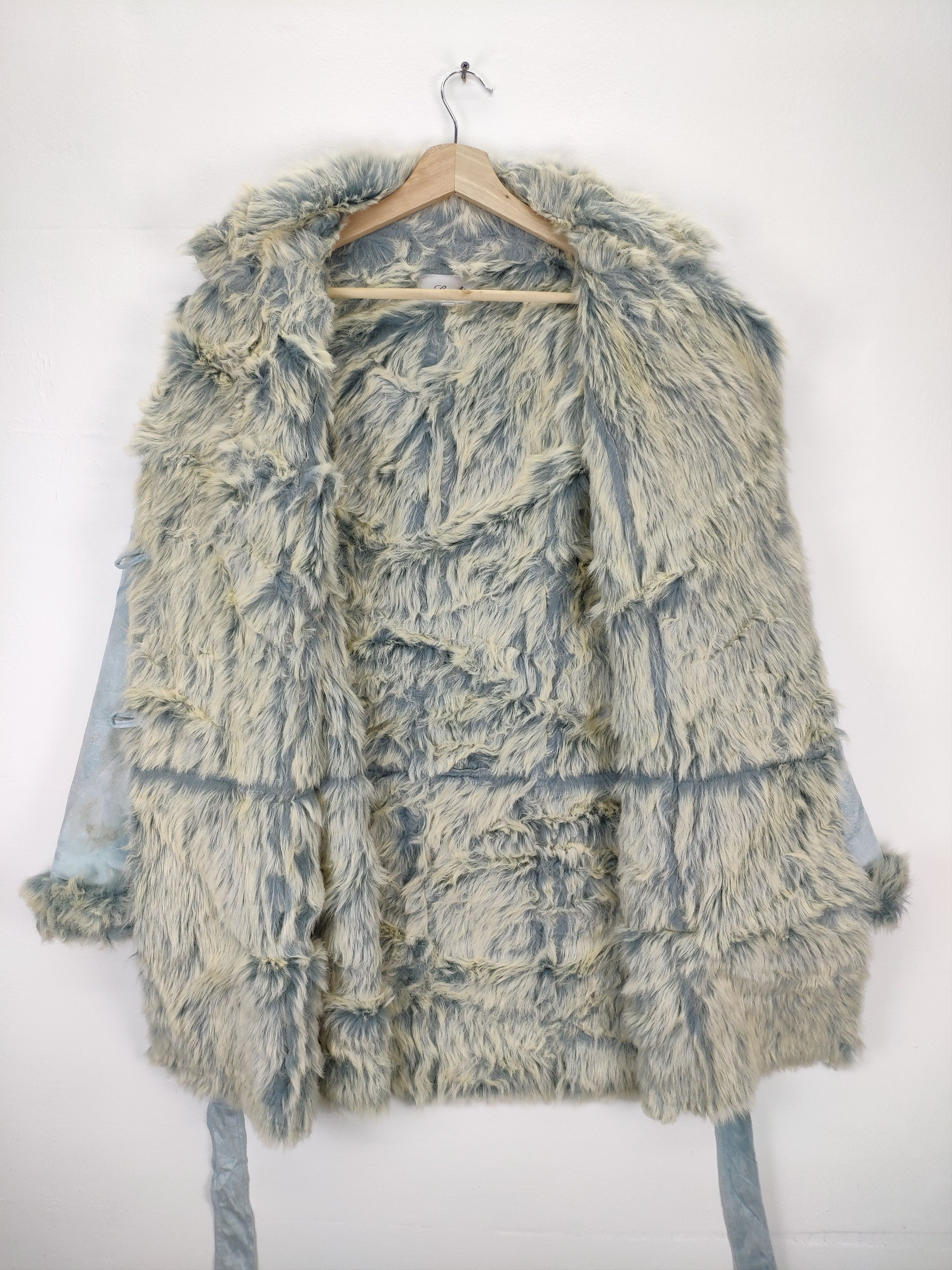 Japanese Brand × Moleskine Womens Suede Faux Fur Lined Coat Jacket Issey Miyake Style Size M / US 6-8 / IT 42-44 - 2 Thumbnail
