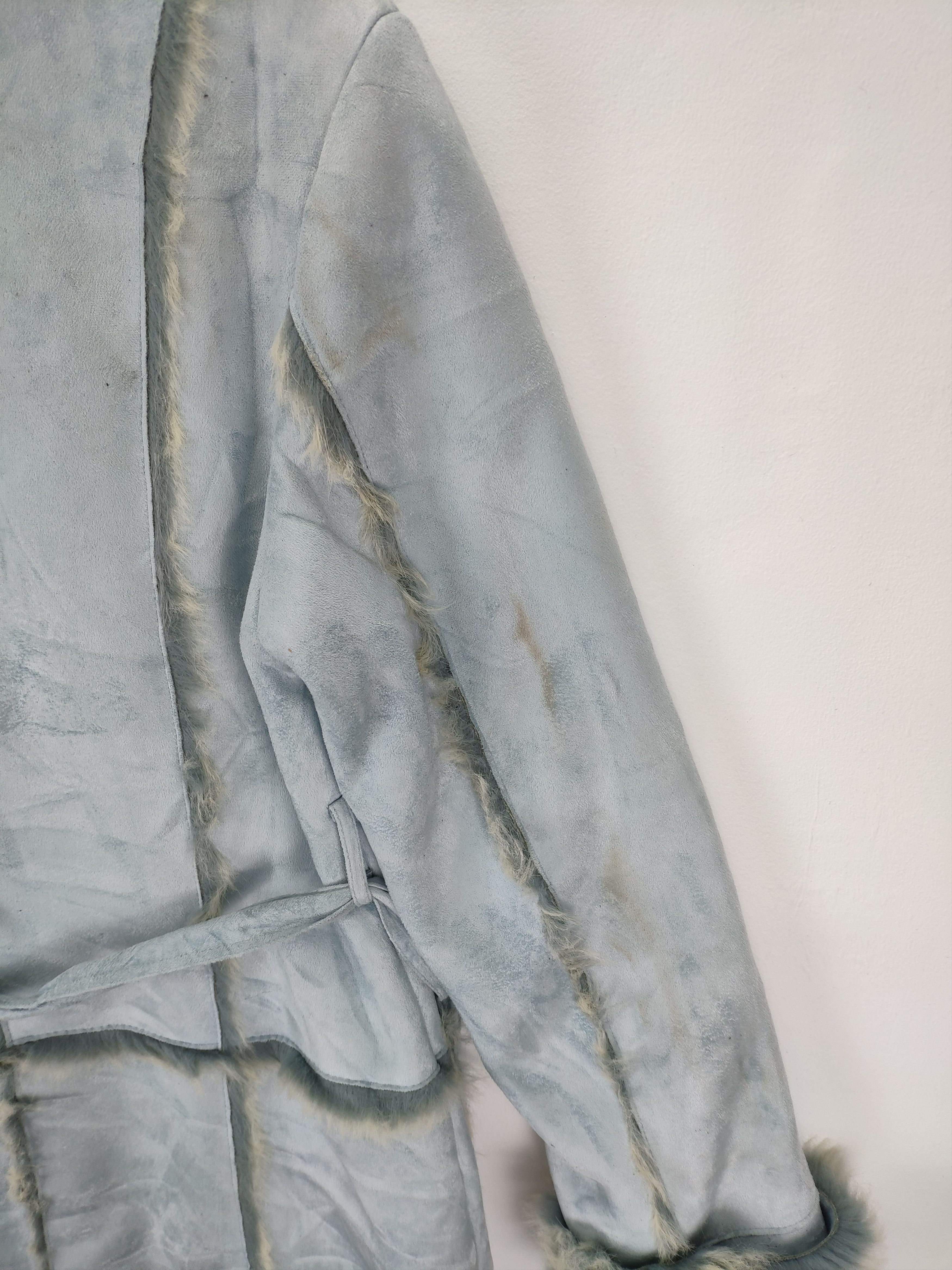 Japanese Brand × Moleskine Womens Suede Faux Fur Lined Coat Jacket Issey Miyake Style Size M / US 6-8 / IT 42-44 - 12 Thumbnail