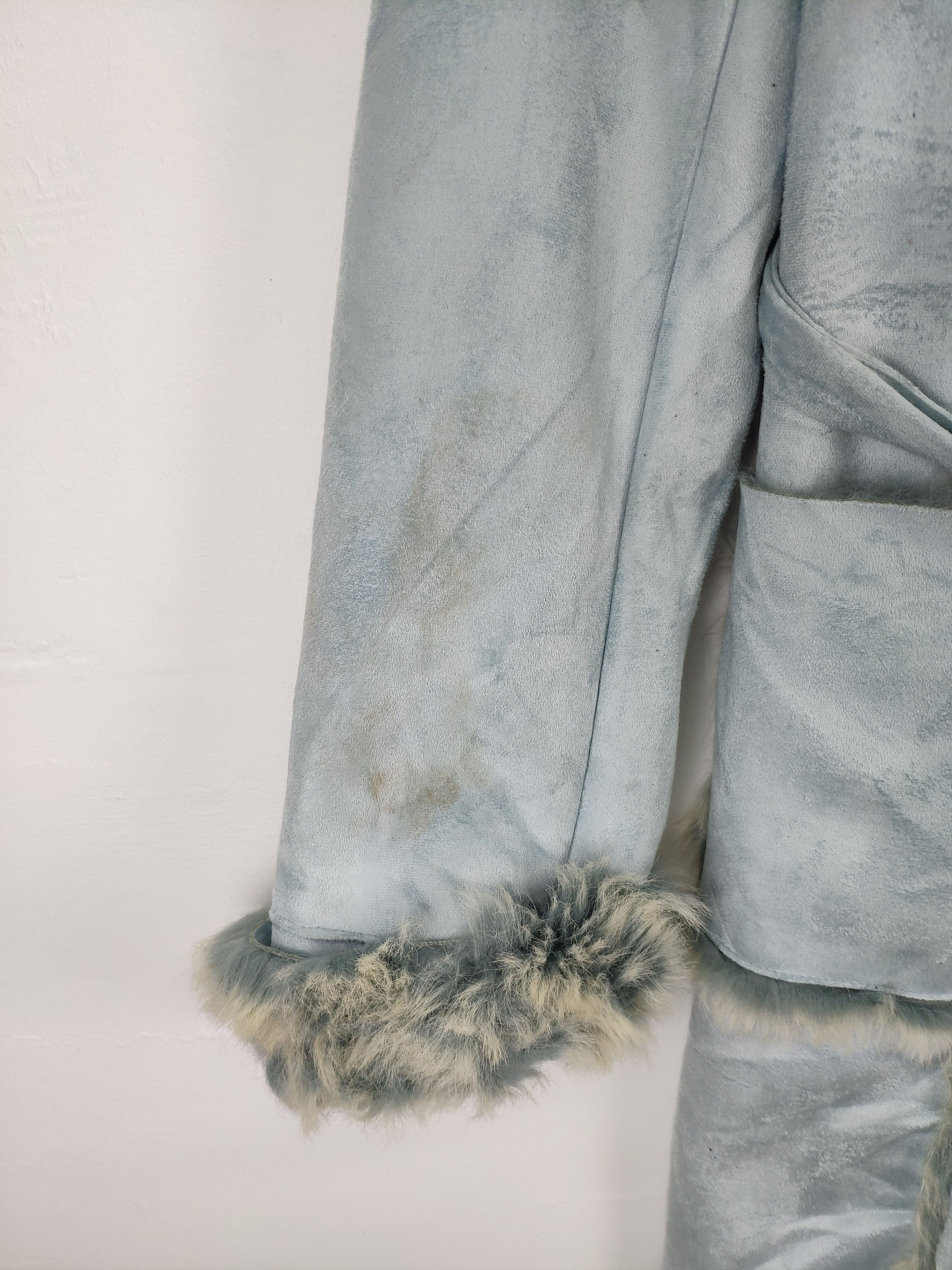 Japanese Brand × Moleskine Womens Suede Faux Fur Lined Coat Jacket Issey Miyake Style Size M / US 6-8 / IT 42-44 - 6 Thumbnail