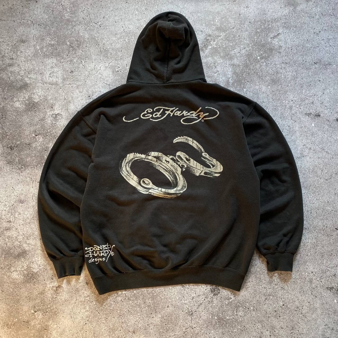 Rare Ed Hardy Handcuffs Hoodie Large