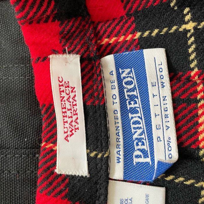 Pendleton Vintage Pendleton Wallace Red Black Tartan Plaid Pleated ...