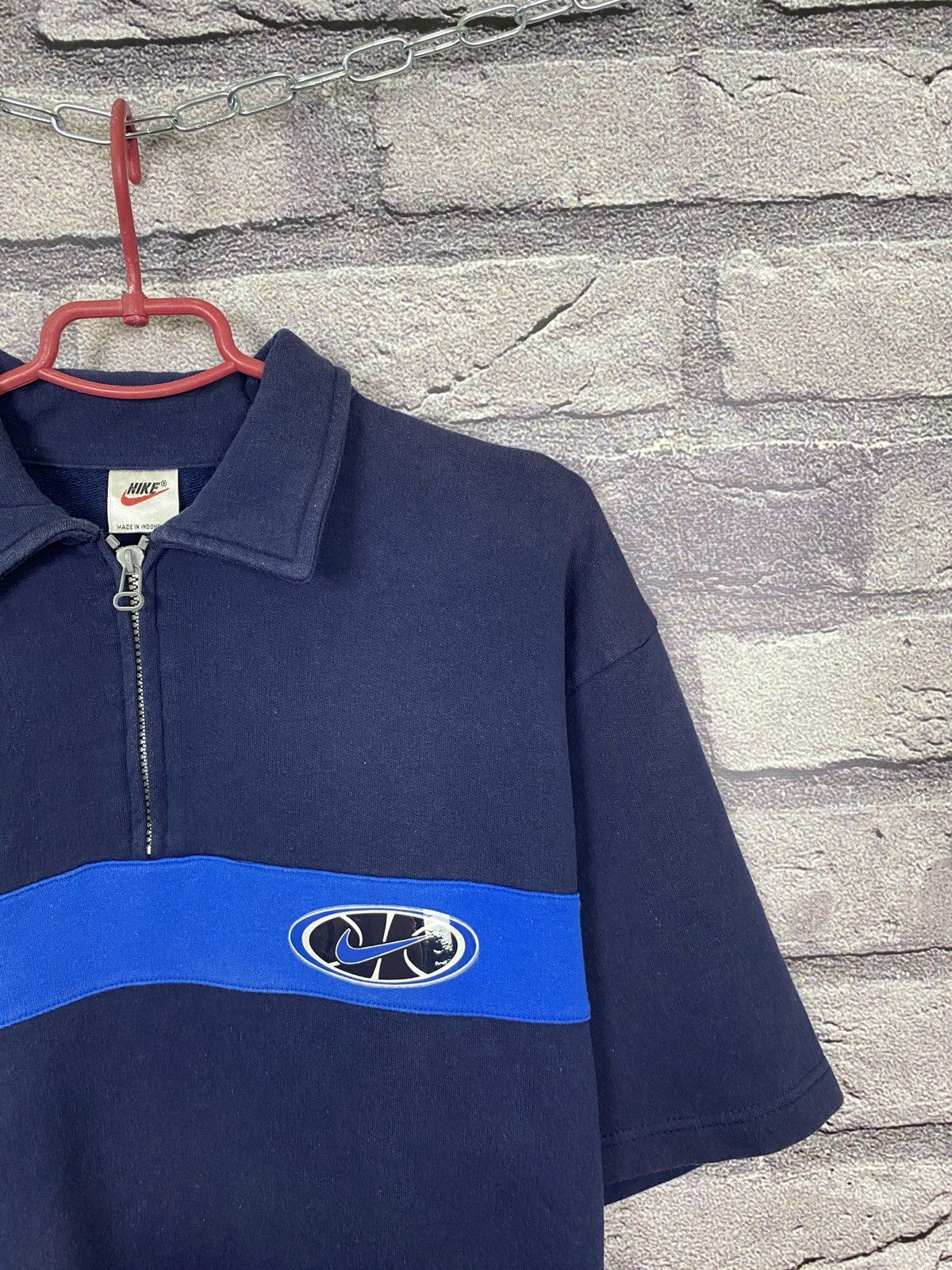 Vintage Vintage T-shirt Nike zip rare 90s 80s street wear cotton Size US XL / EU 56 / 4 - 3 Thumbnail