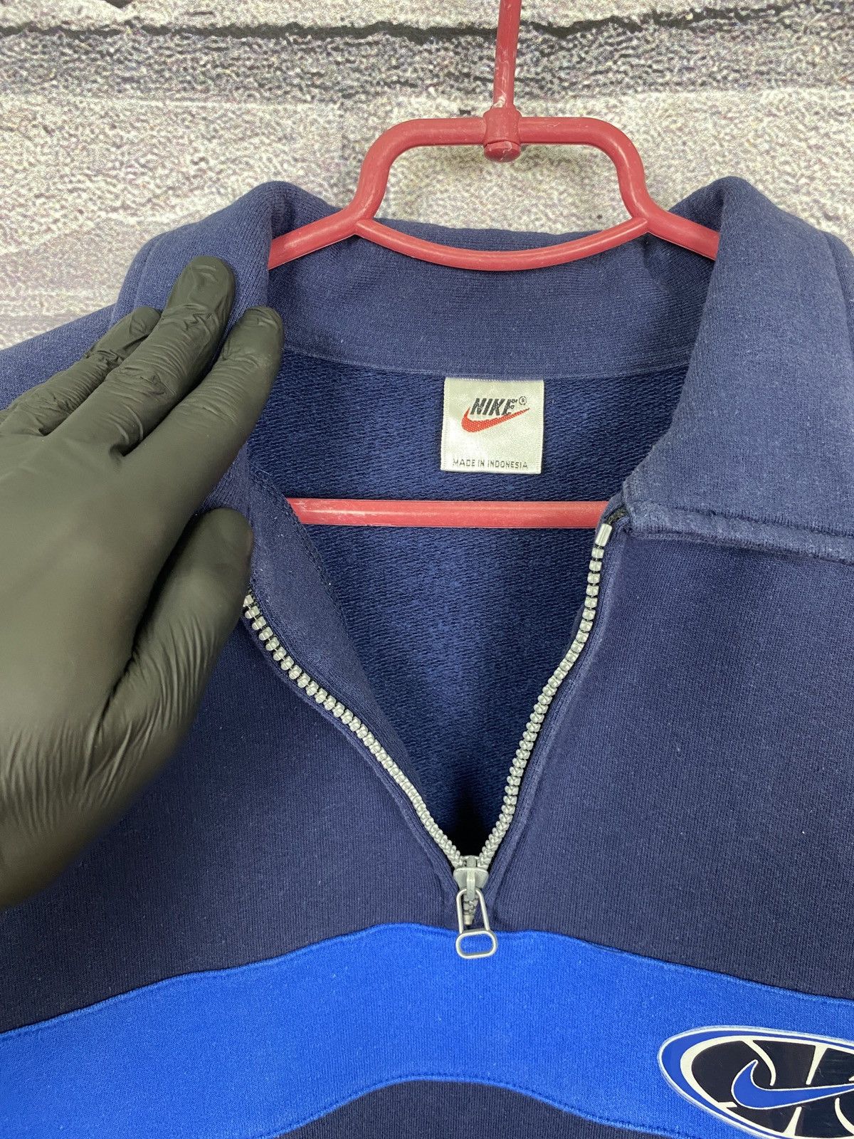 Vintage Vintage T-shirt Nike zip rare 90s 80s street wear cotton Size US XL / EU 56 / 4 - 6 Thumbnail