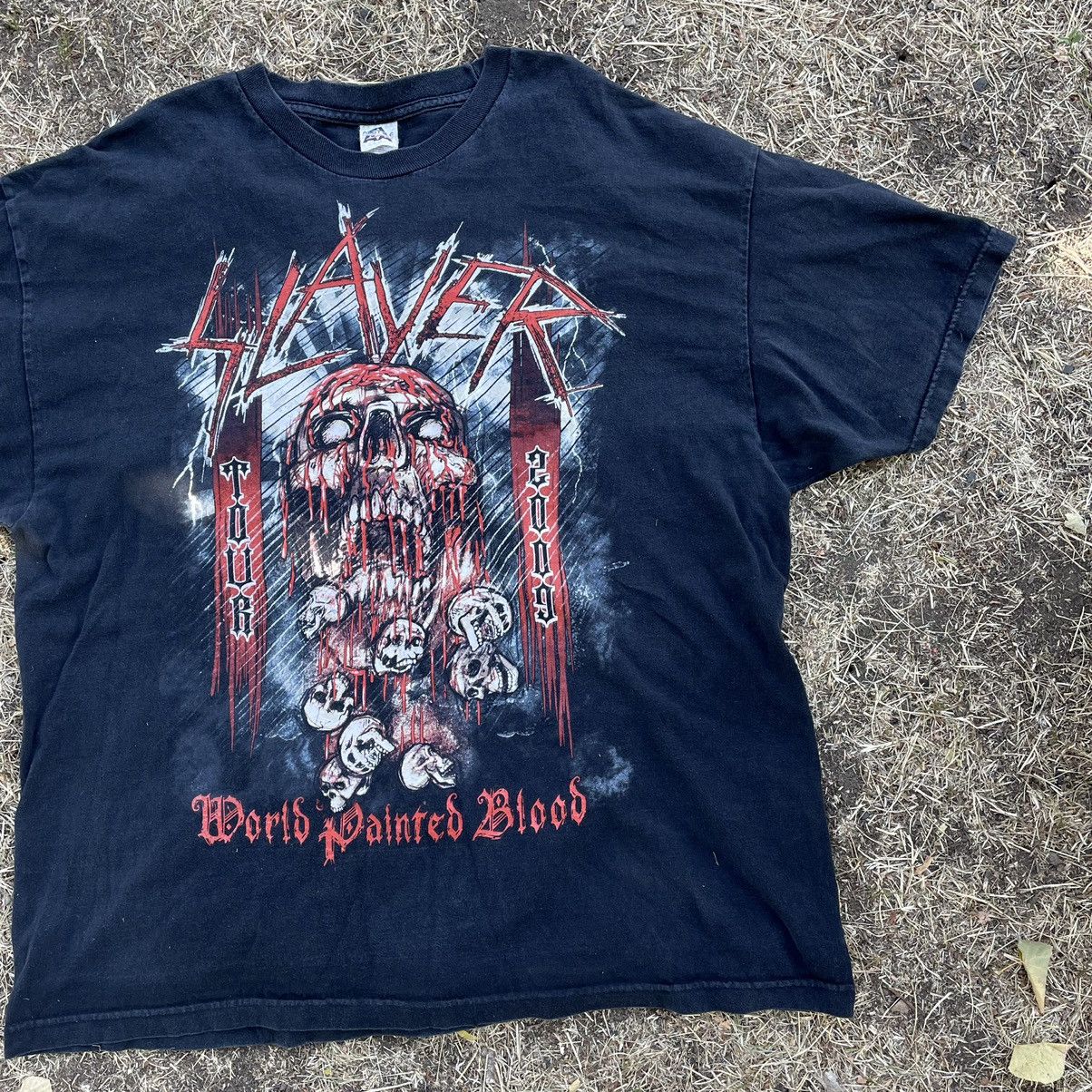 Band Tees Vintage Y2K Slayer Horror Skulls Band Rock Streetwear Travis Size US XXL / EU 58 / 5 - 2 Thumbnail