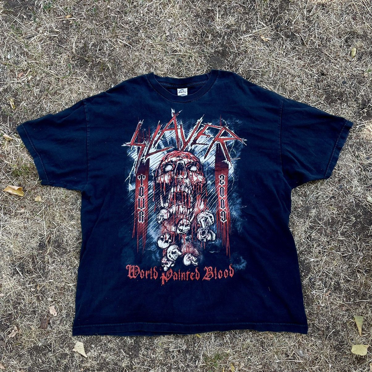 Band Tees Vintage Y2K Slayer Horror Skulls Band Rock Streetwear Travis Size US XXL / EU 58 / 5 - 1 Thumbnail