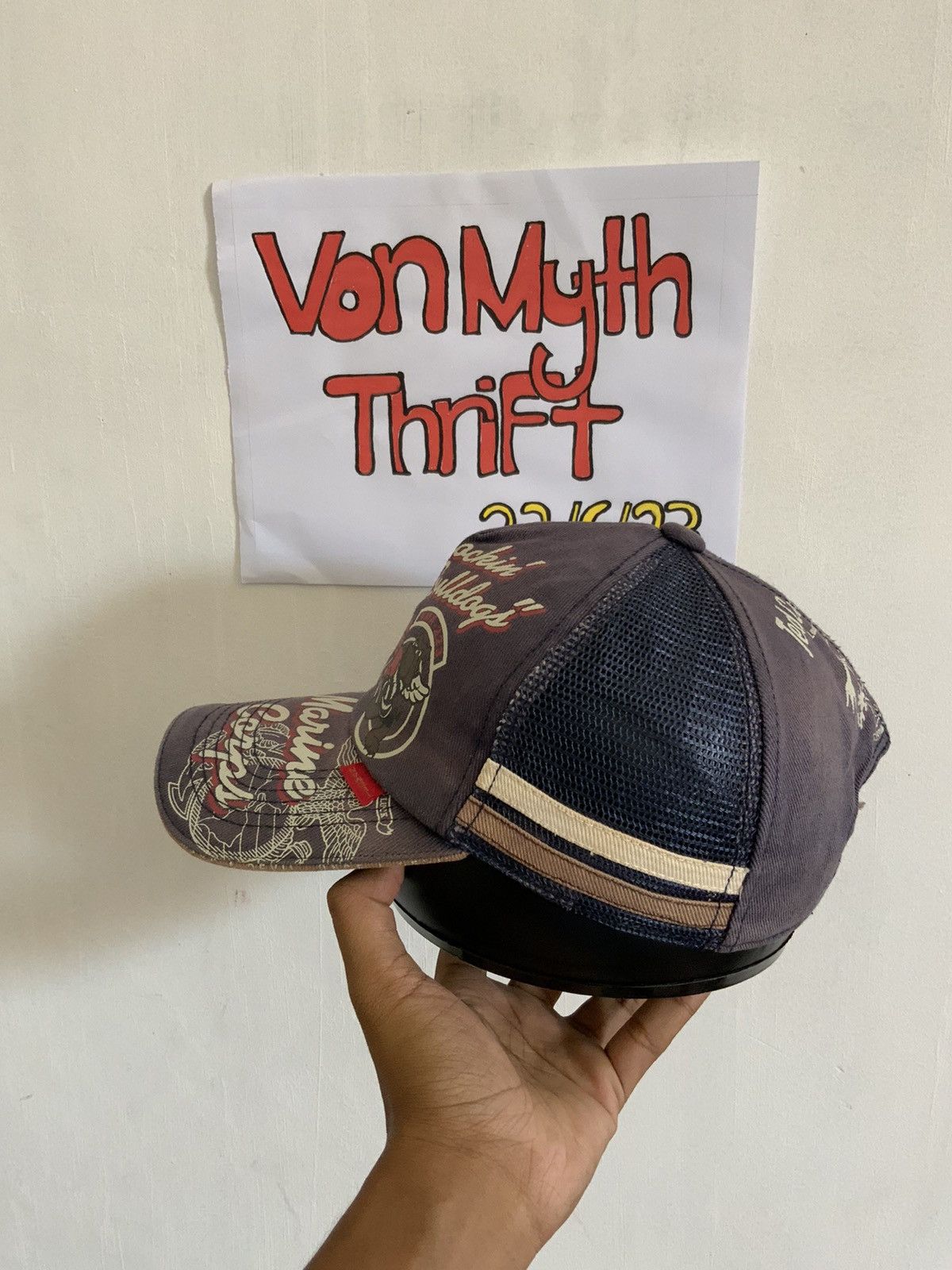 Tedman Tedman y2K Half Mesh Trucker Hat Size ONE SIZE - 3 Thumbnail