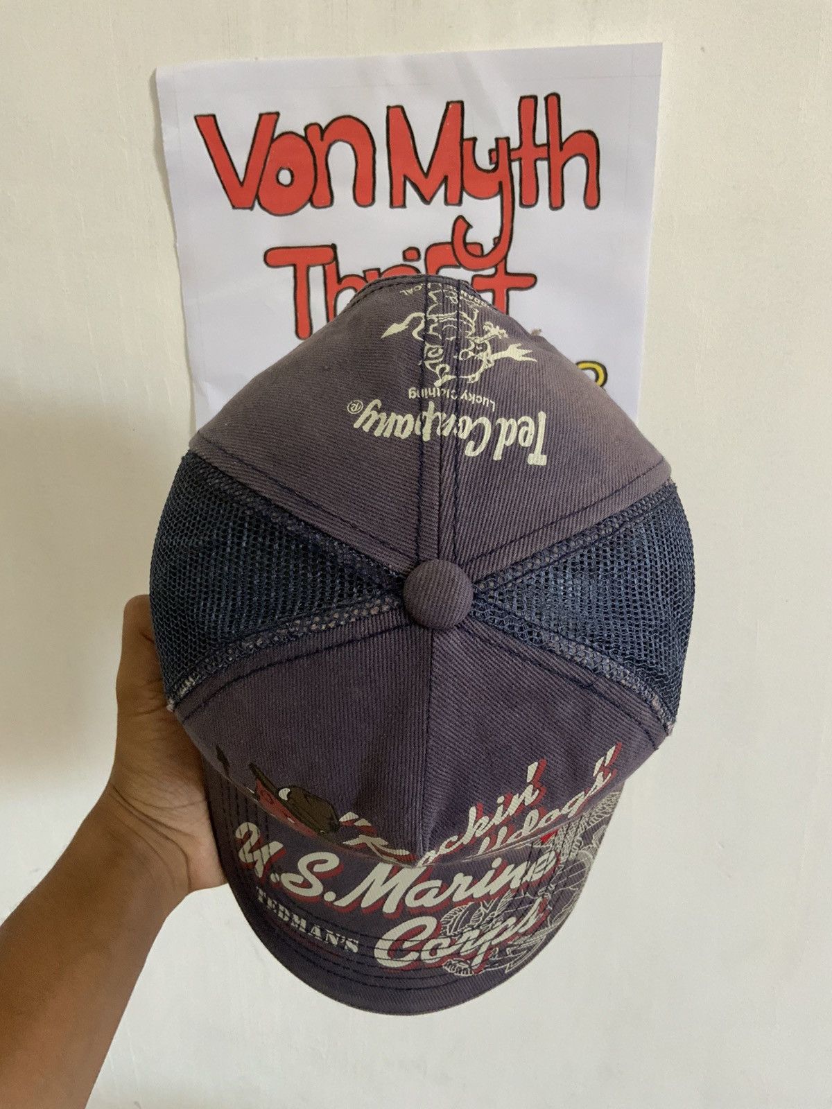 Tedman Tedman y2K Half Mesh Trucker Hat Size ONE SIZE - 8 Thumbnail