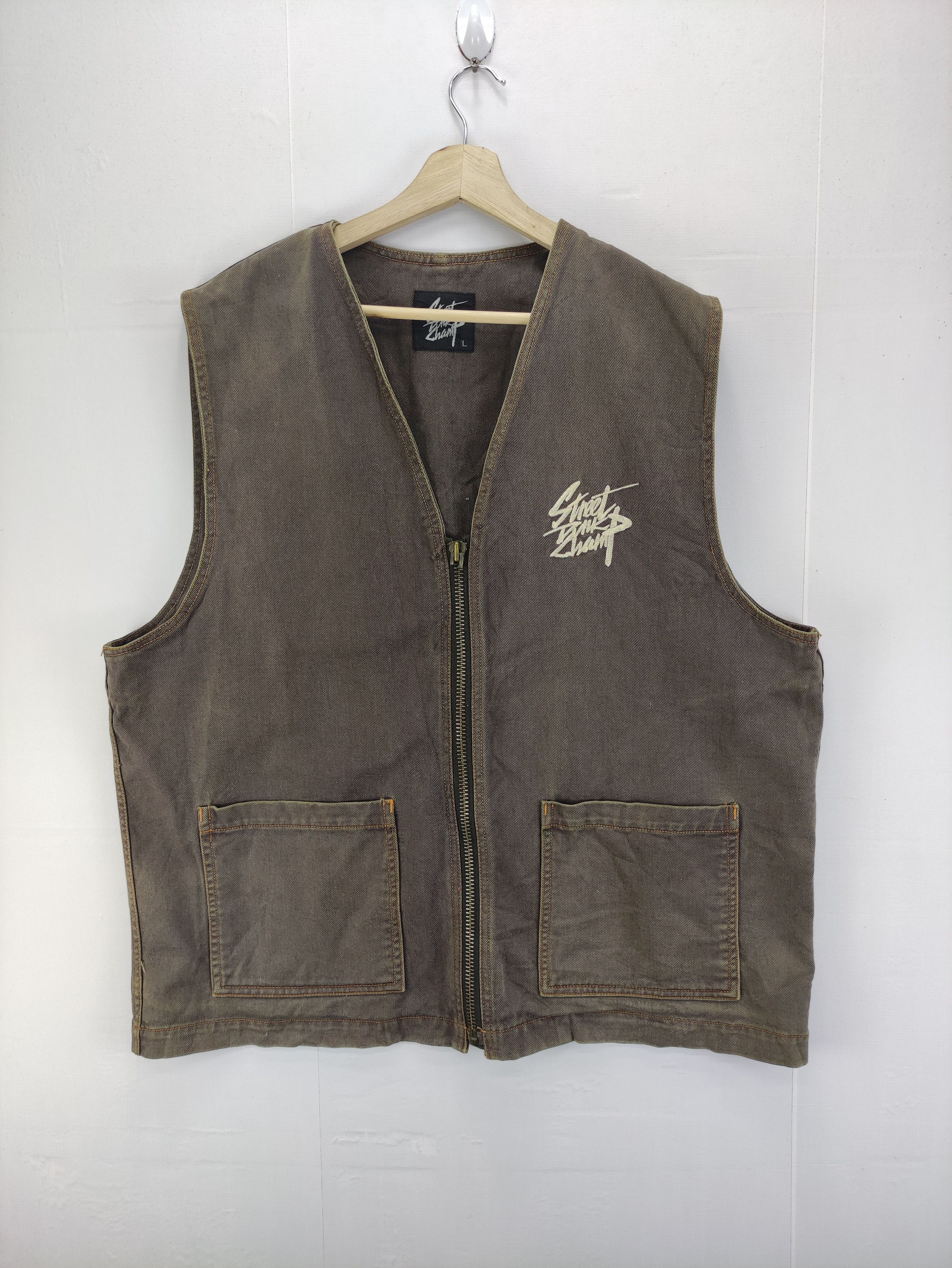 Vintage Vintage Street Punk Lhamp Vest Denim Size US XL / EU 56 / 4 - 1 Thumbnail