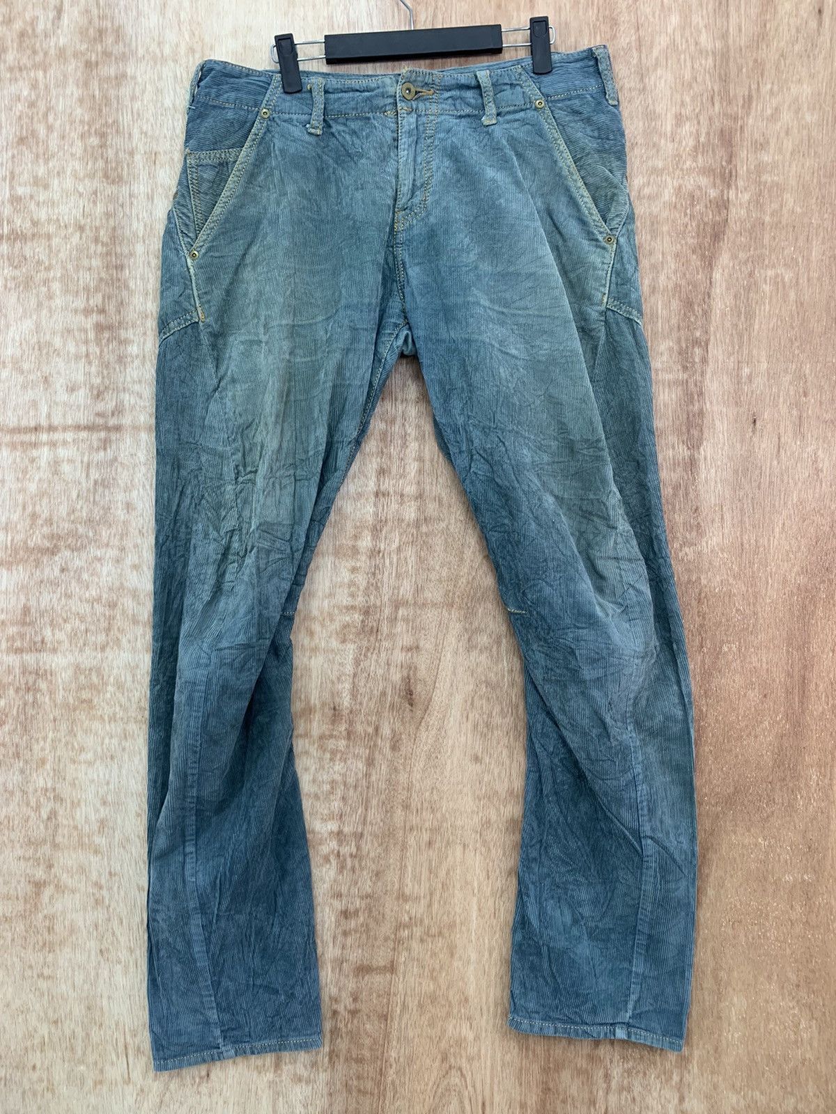 Japanese Brand Conduroy Pants Curve Buckle Back Vintage Japanese Branded Size US 33 - 1 Thumbnail