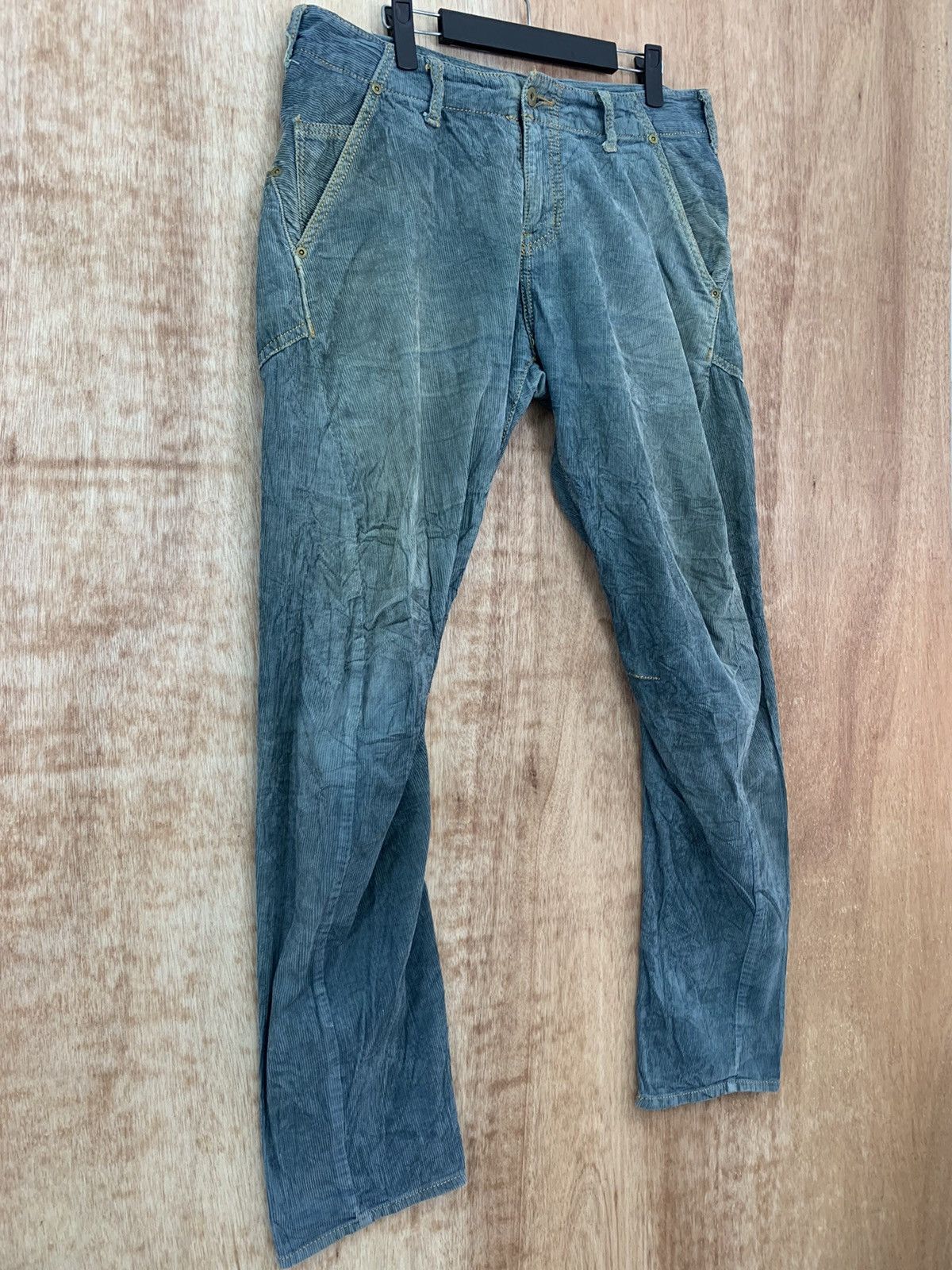 Japanese Brand Conduroy Pants Curve Buckle Back Vintage Japanese Branded Size US 33 - 4 Thumbnail