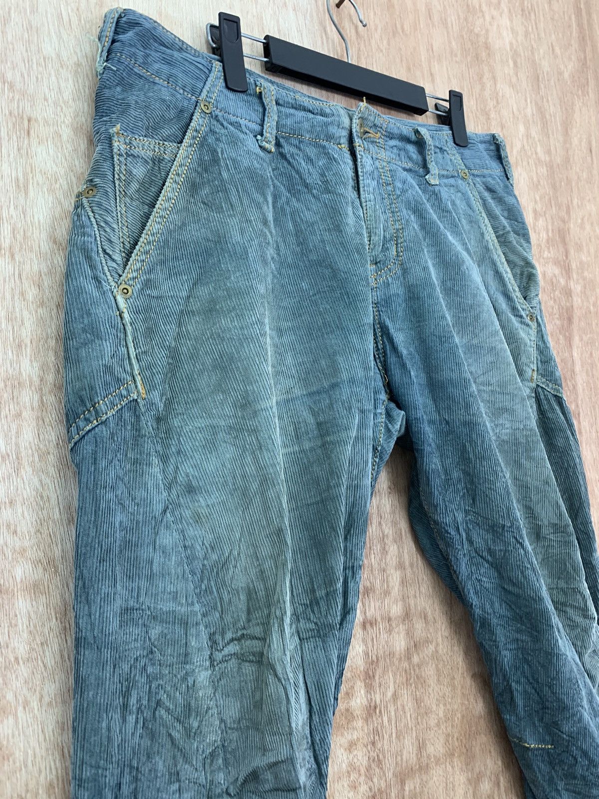 Japanese Brand Conduroy Pants Curve Buckle Back Vintage Japanese Branded Size US 33 - 5 Thumbnail